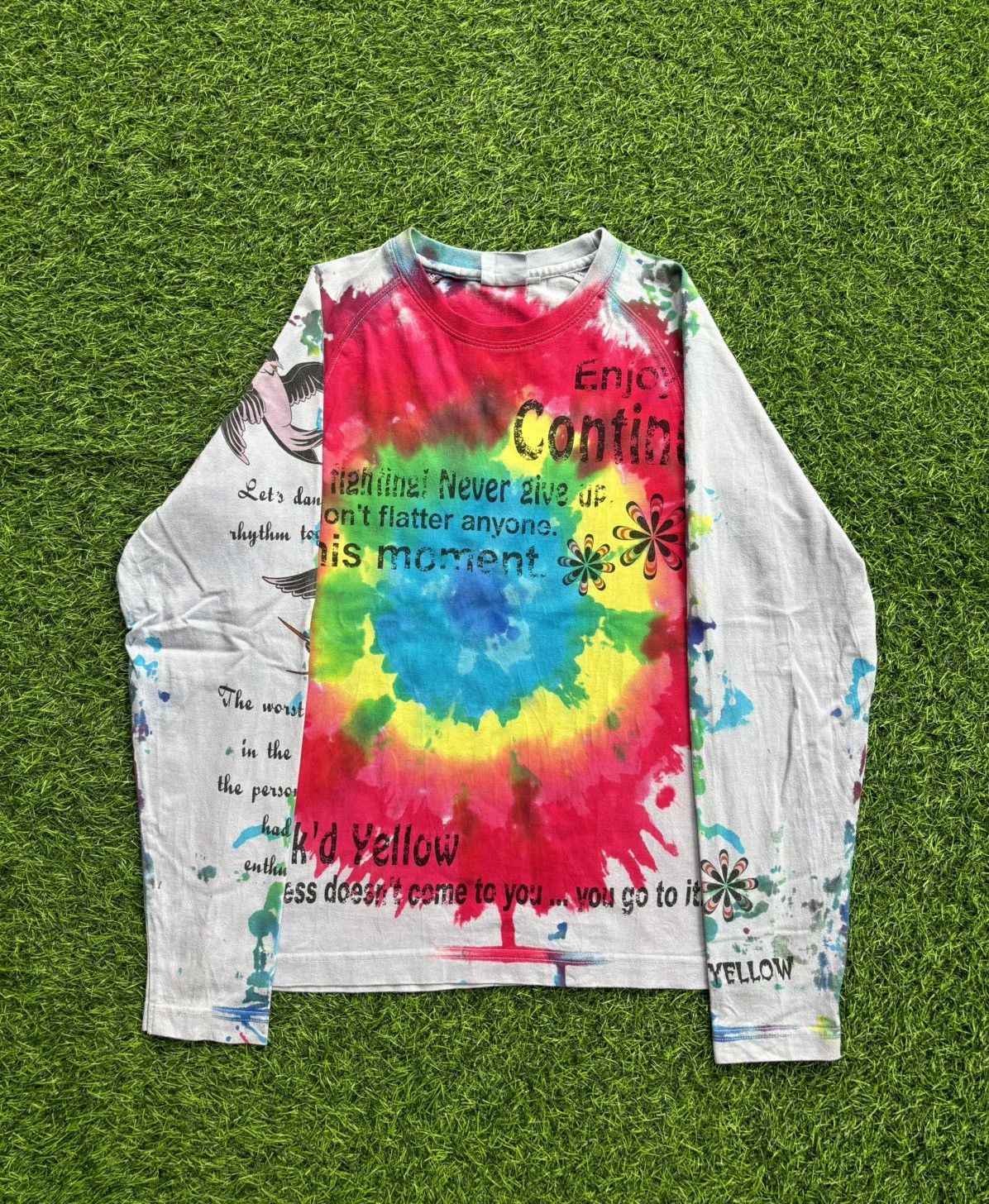 Hysteric Glamour Y2k Peak'd Yellow Tie dye Longsleeve Size US M / EU 48-50 / 2 - 1 Thumbnail