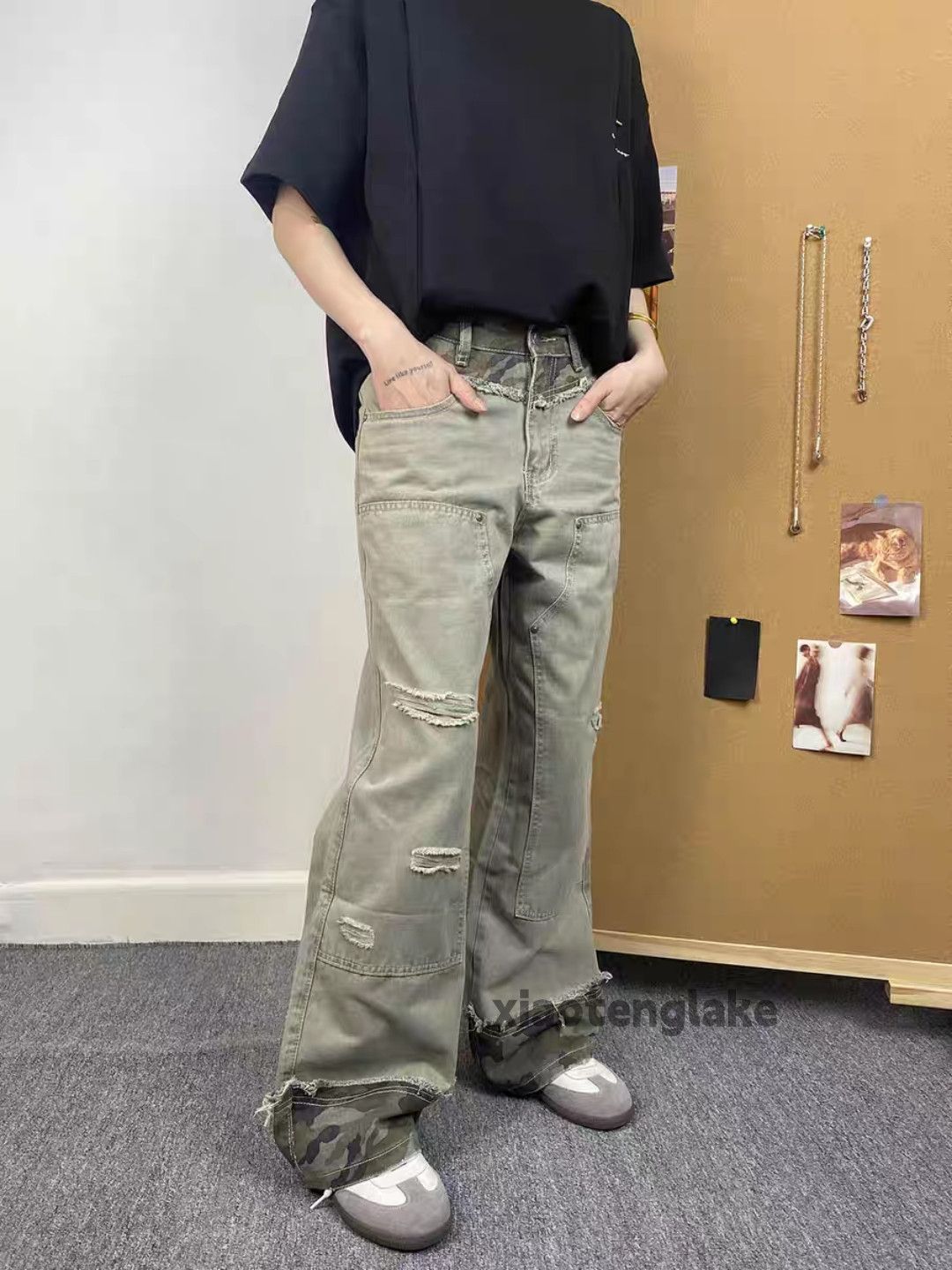 Designer × Japanese Brand × Vintage washed faded utility carpenter workwear ripped pants Size US 32 / EU 48 - 5 Thumbnail