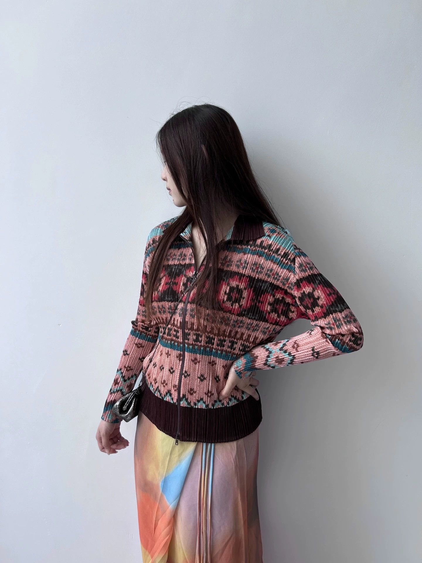Issey Miyake ISSEY MIYAKE Pleats Please Retro Nordic Flower Jkt Size 3 Size L / US 10 / IT 46 - 4 Thumbnail