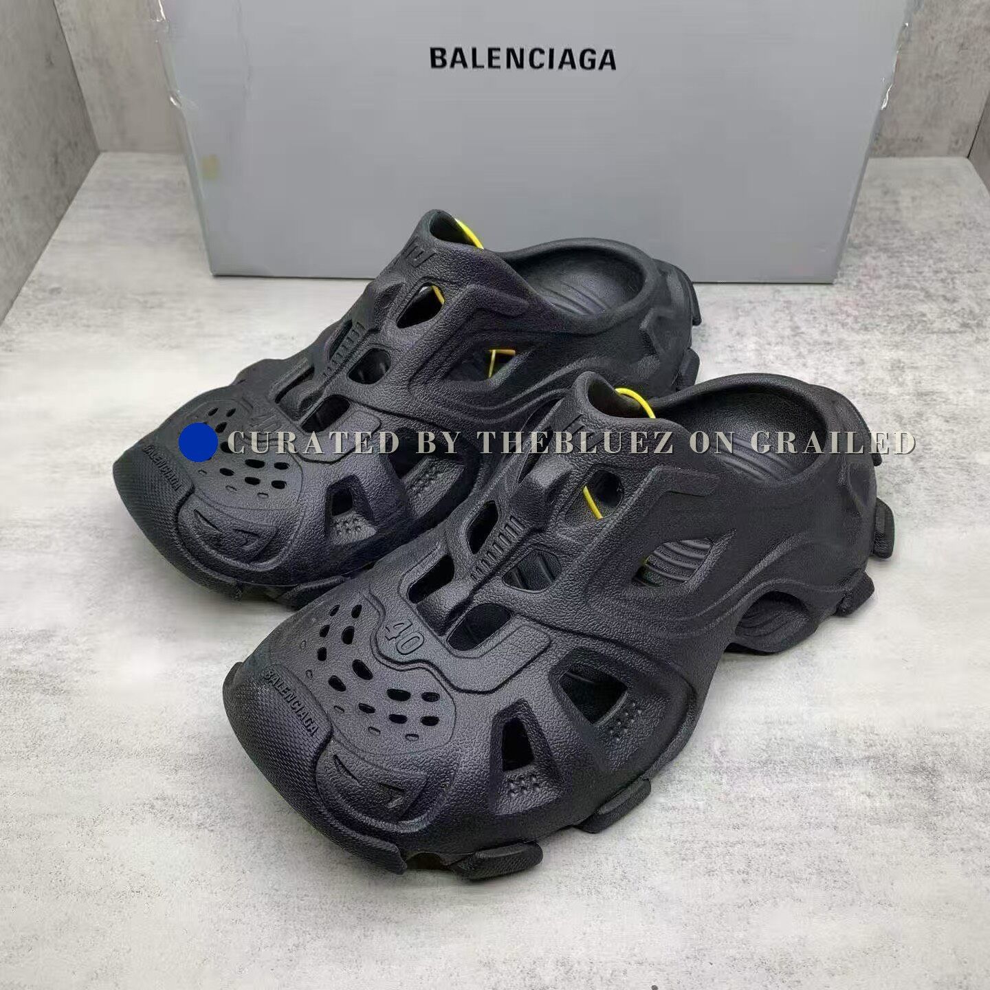 Balenciaga × Crocs Balenciaga x Crocs Hardcrocs Black Size 37