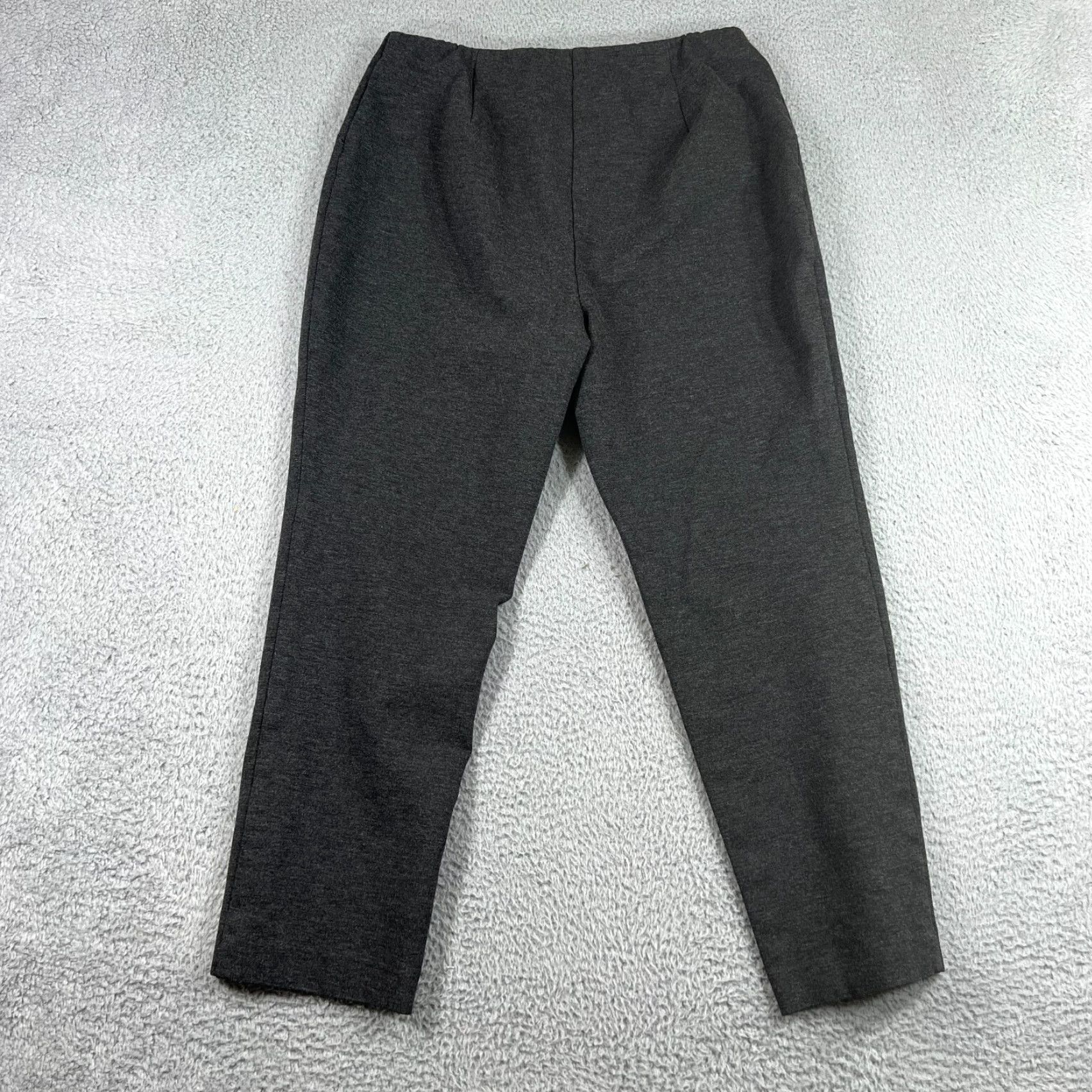 J. Jill J. Jill Slim Leg Pants Womens Medium Pull-On Gray Comfy Casual Travel Cotton Blend Spandex Size 32" / US 10 / IT 46 - 7 Thumbnail