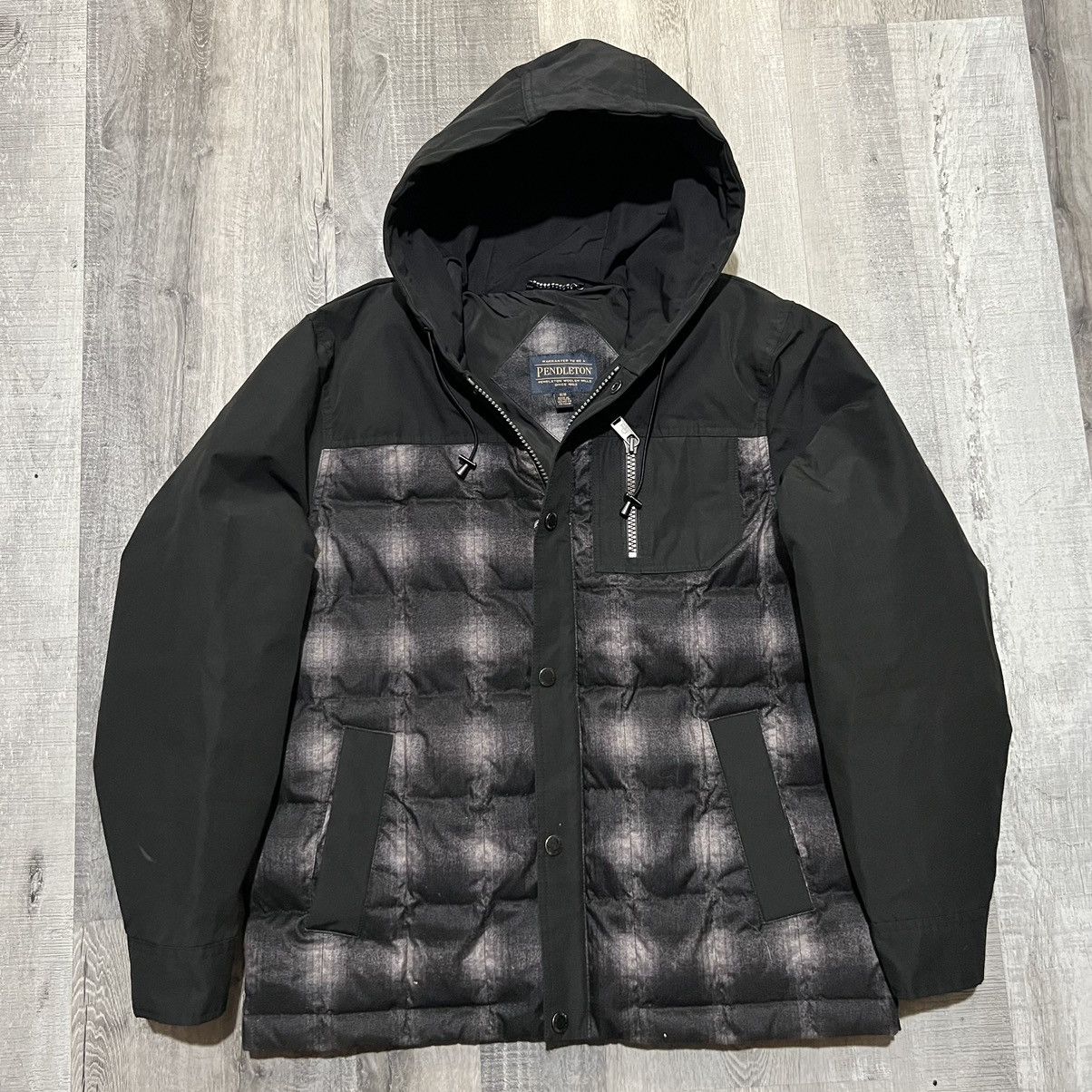 Pendleton Pendleton 650 Fill Duck Down Black/Grey Shadow Plaid Jacket Size US M / EU 48-50 / 2 - 1 Thumbnail