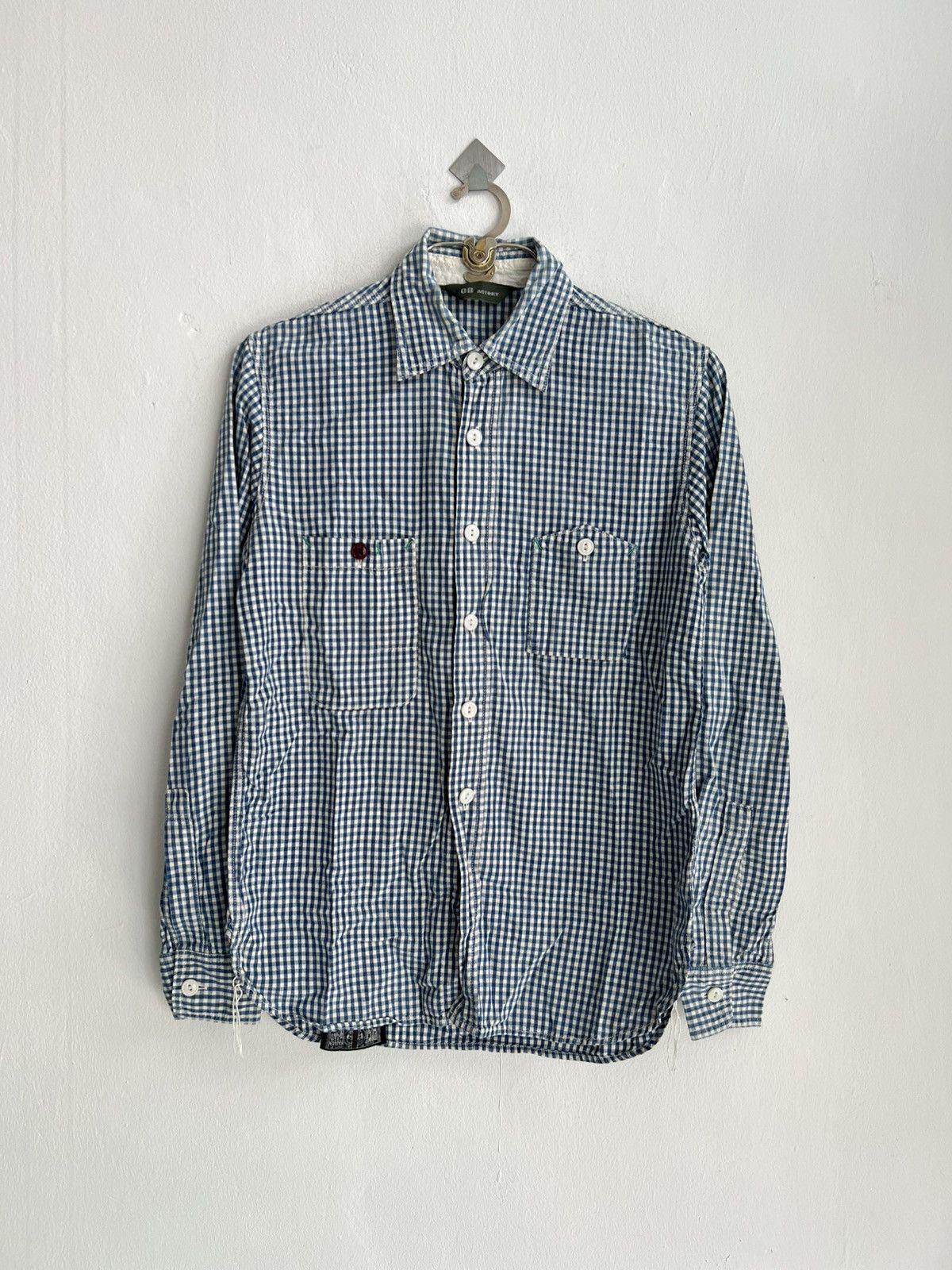 FOB Factory × Flannel × Japanese Brand Vintage Fob Factory Gentlemen Indigo Dye Chainstitch Flannel Size US S / EU 44-46 / 1 - 2 Thumbnail