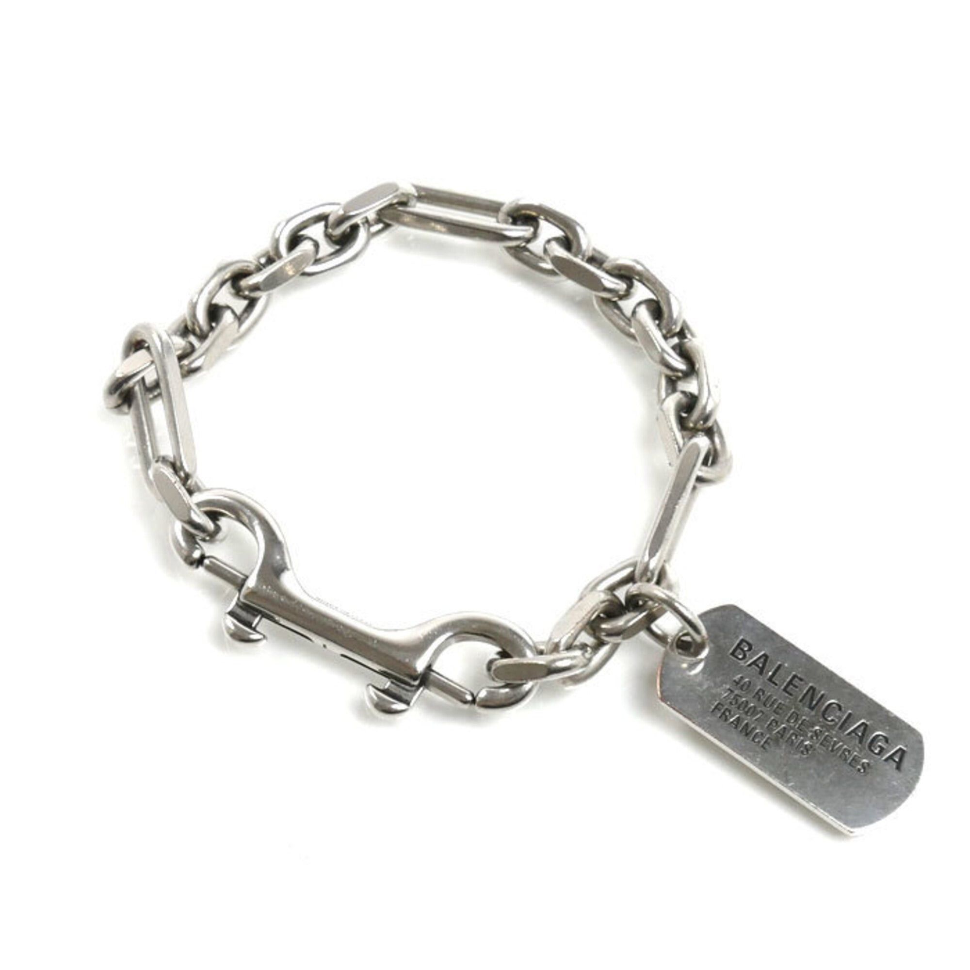 Balenciaga Balenciaga Brass Tags Carabiner Bracelet 792886TZ99I0911 22.5cm Men's Size ONE SIZE - 1 Thumbnail