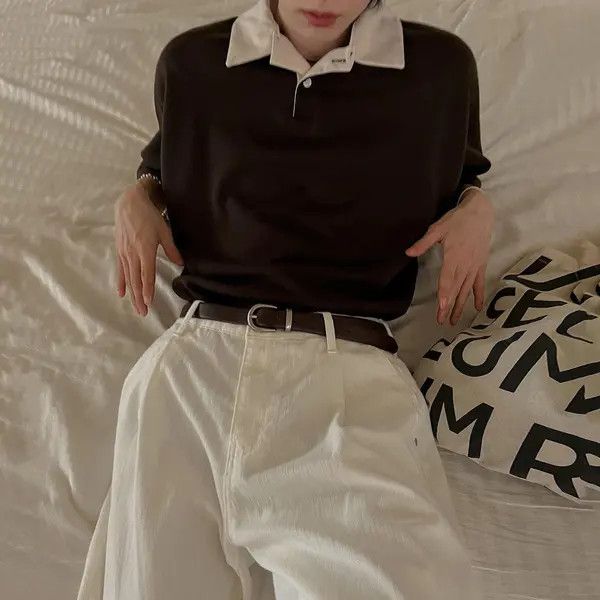 Other Kuramochi x Kumi Loose White Collar Polo Shirt Size US M / EU 48-50 / 2 - 8 Thumbnail