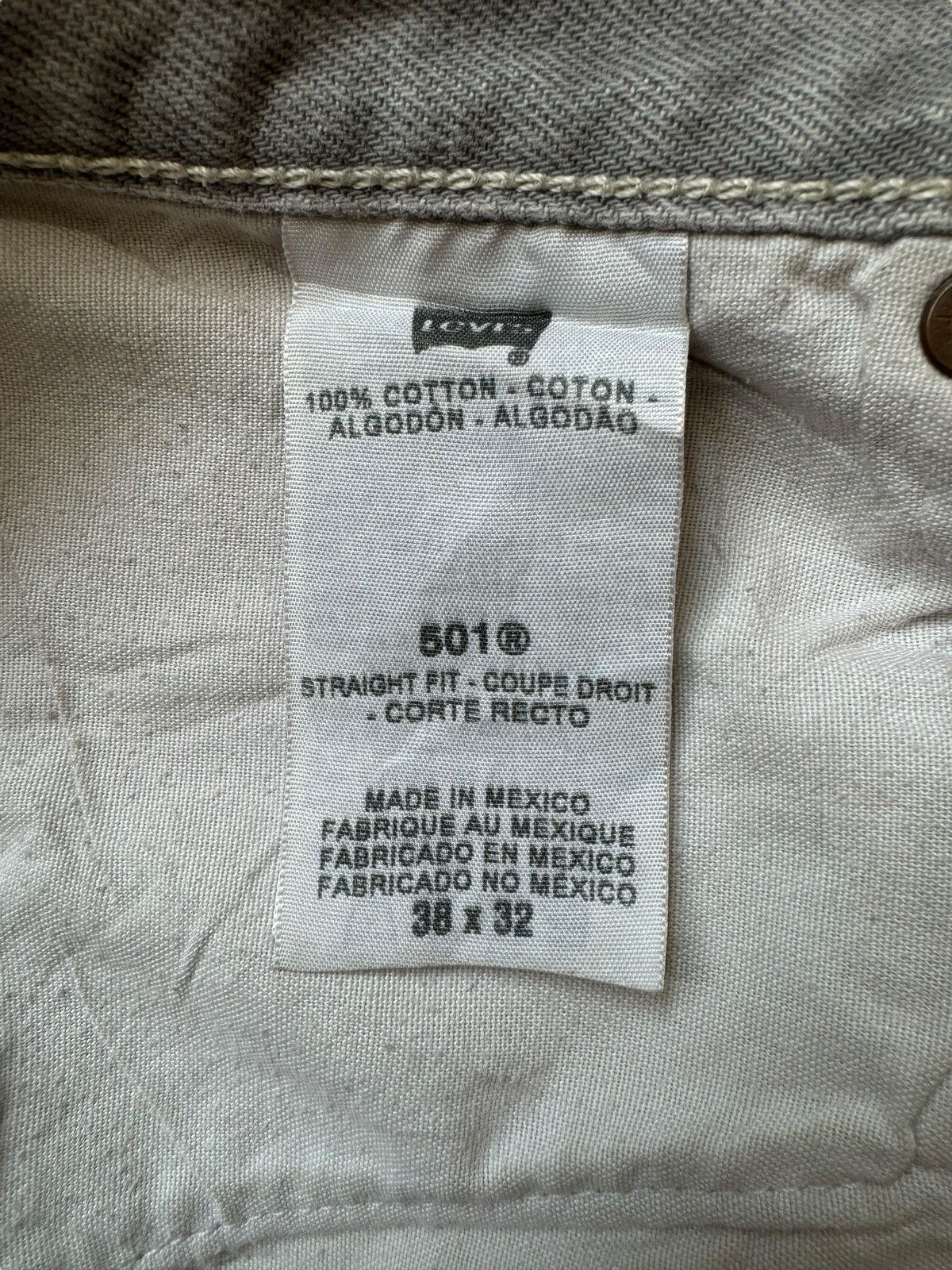 If Six Was Nine Vintage Levi's 501 Grey Wash Painter Denim Jeans Size US 35 - 15 Thumbnail