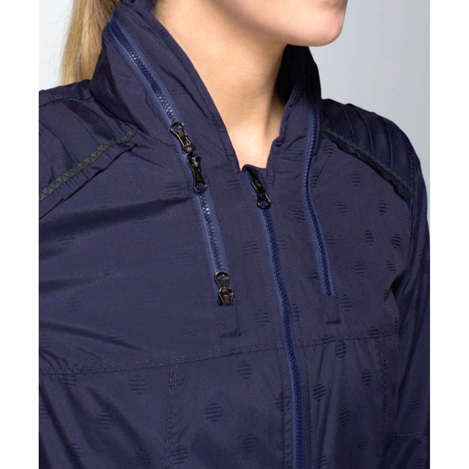 Lululemon VINTAGE Lululemon Spring Forward Jacket Women’s Stripe Dot Cadet Blue Sz 6 Size M / US 6-8 / IT 42-44 - 3 Thumbnail