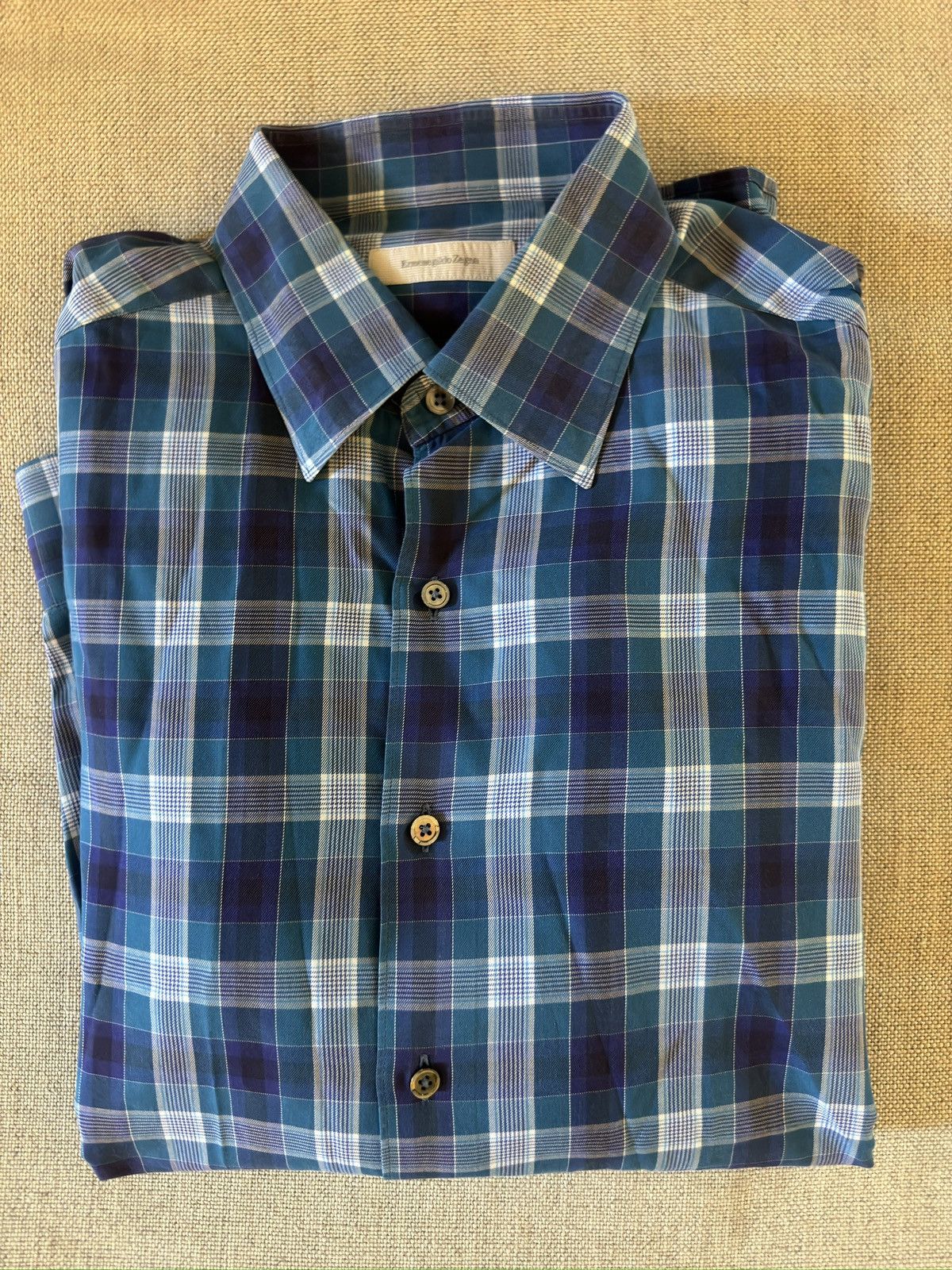Ermenegildo Zegna Ermenegildo Zegna Vintage Check Sport Shirt Size US XL / EU 56 / 4 - 1 Thumbnail