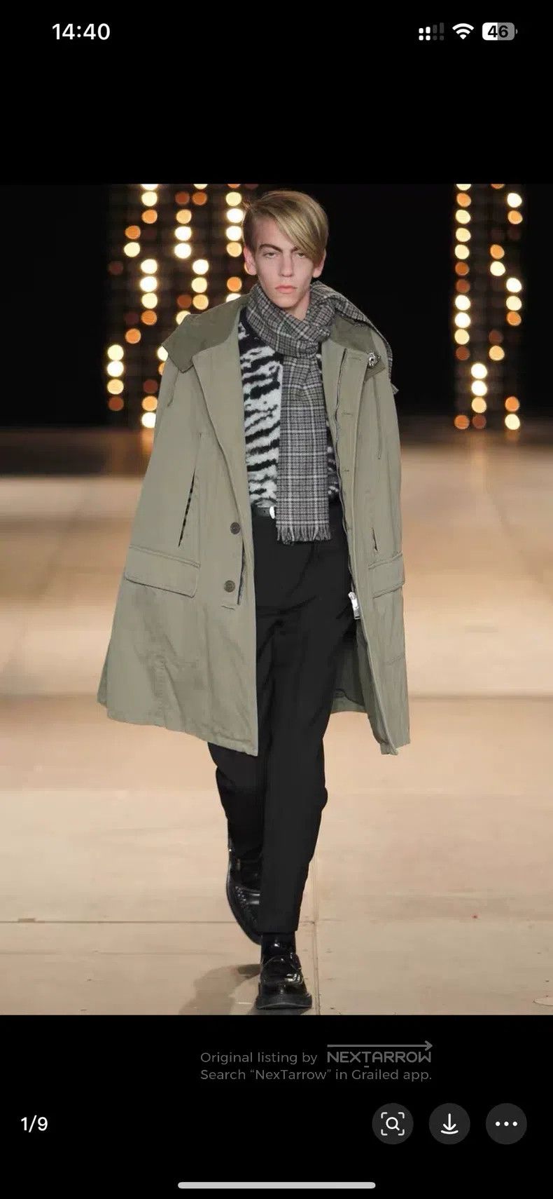 Saint Laurent Paris Saint Laurent Paris Military Cloth Cloak Size US S / EU 44-46 / 1 - 7 Thumbnail