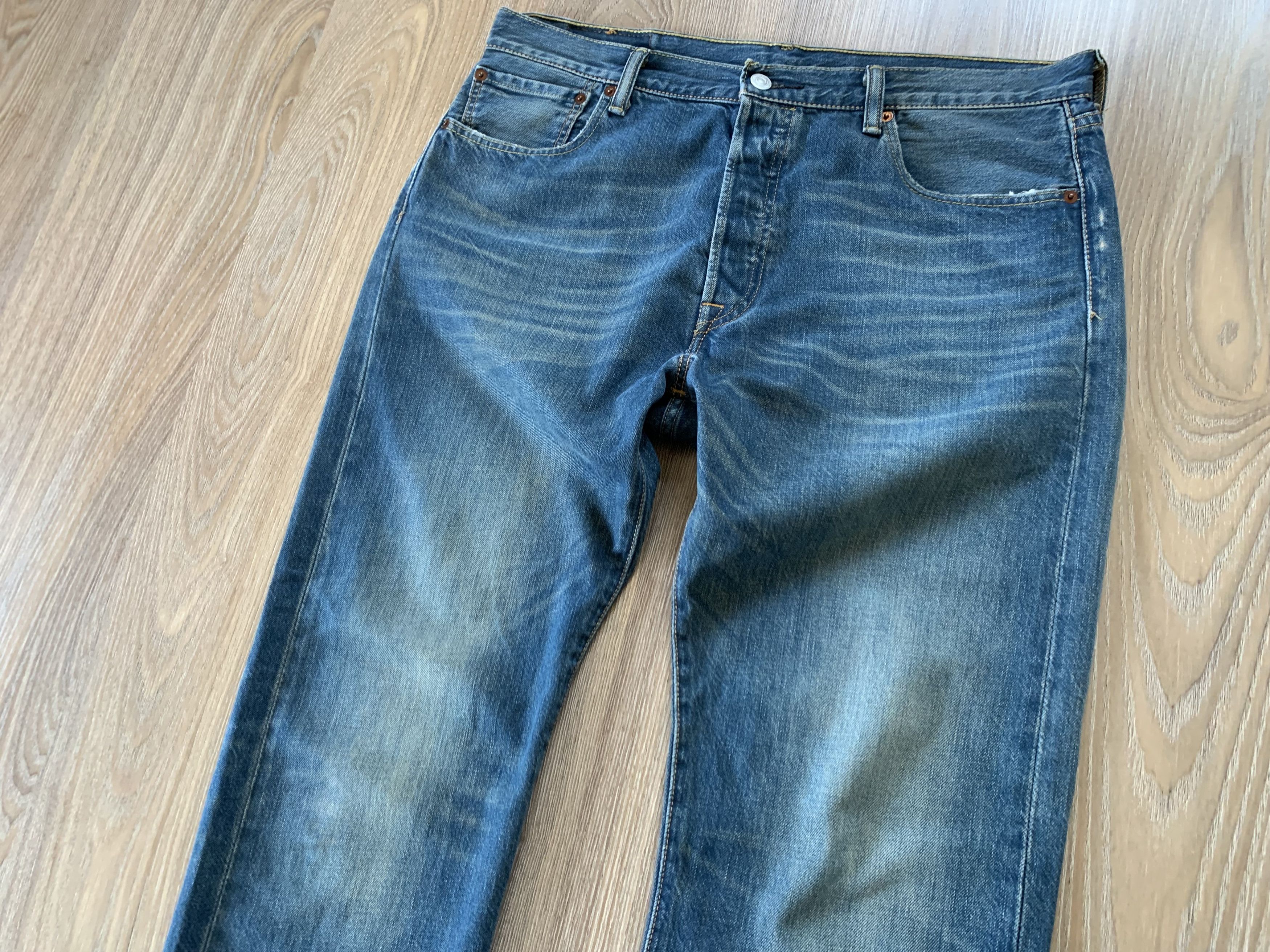 Levi's Levi's 501 Distressed Blue Jeans Size US 34 / EU 50 - 4 Thumbnail
