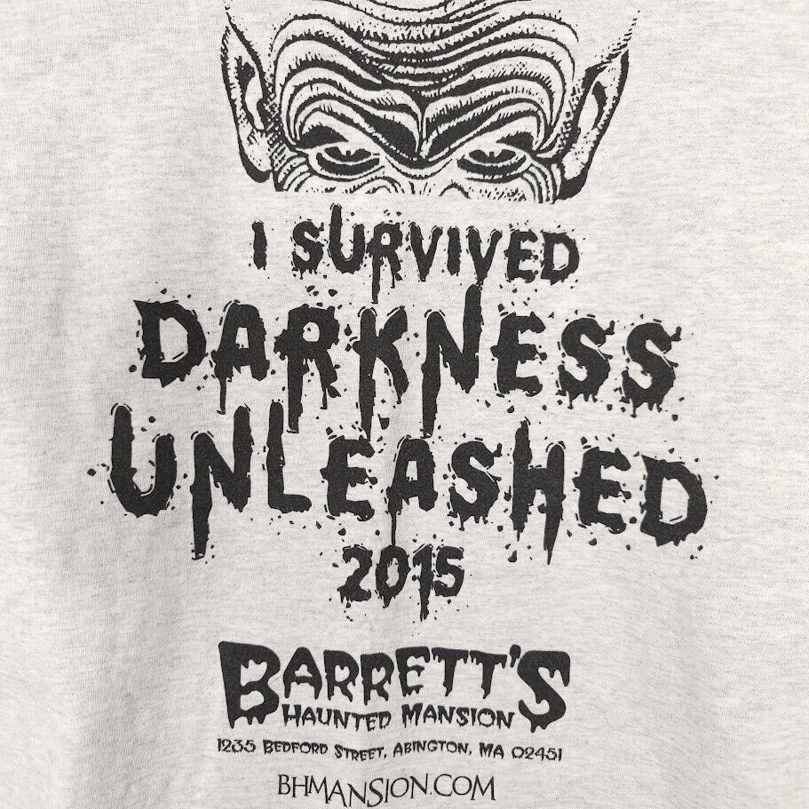 Gildan Barretts Haunted Mansion T Shirt Mens Size Medium Gray Size US M / EU 48-50 / 2 - 4 Thumbnail