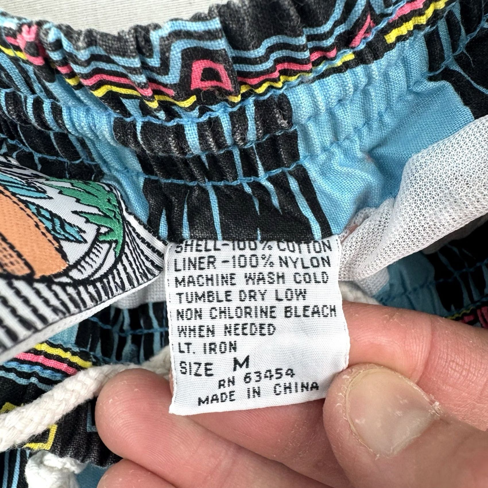 Vintage VINTAGE Islander Geometric Swim Trunks Adult M Blue 90s 80s Beach Mens CBF Shorts Size US 31 - 3 Thumbnail