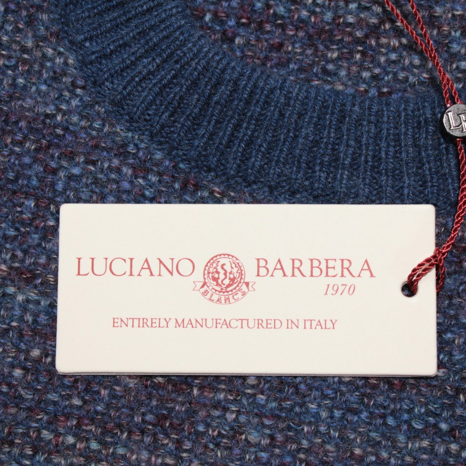 Luciano Barbera Luciano Barbera Sweater Size US M in Blue Size US M / EU 48-50 / 2 - 2 Thumbnail