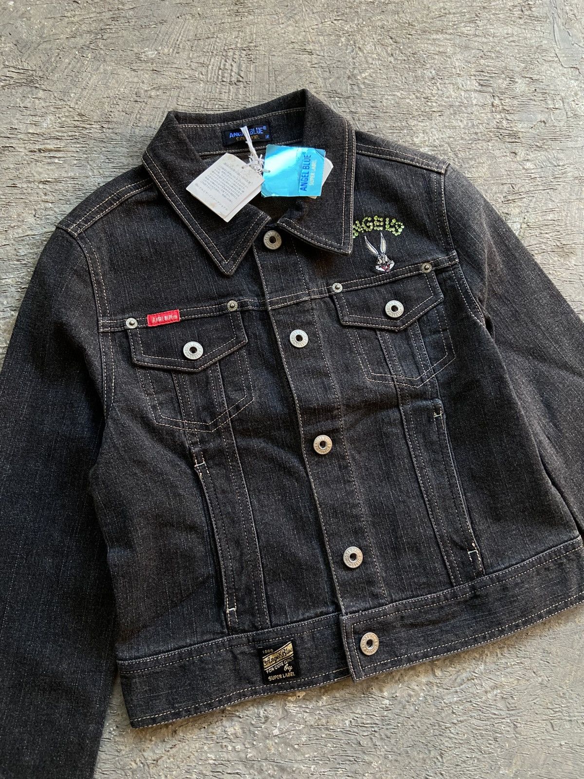 Angel Blue 2000s Angel Blue x Warner Bros - Snap Button Denim Jacket Size M / US 6-8 / IT 42-44 - 2 Thumbnail