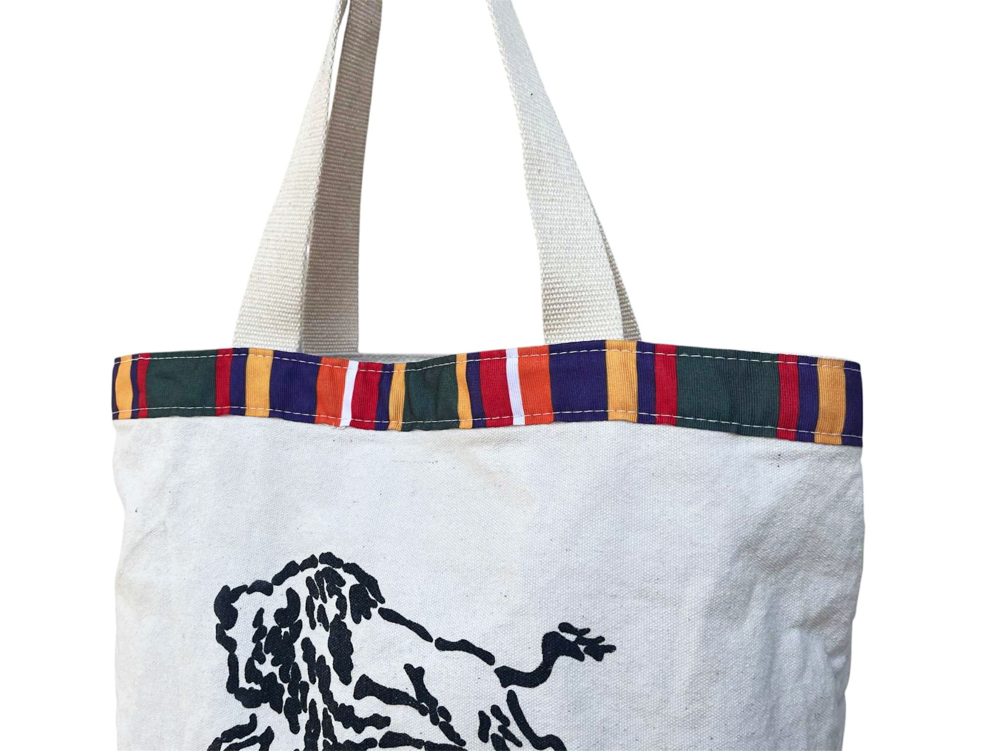 Il Bisonte IL BISONTE Canvas Tote bag, Logo printed / Rainbow details Size ONE SIZE - 9 Thumbnail