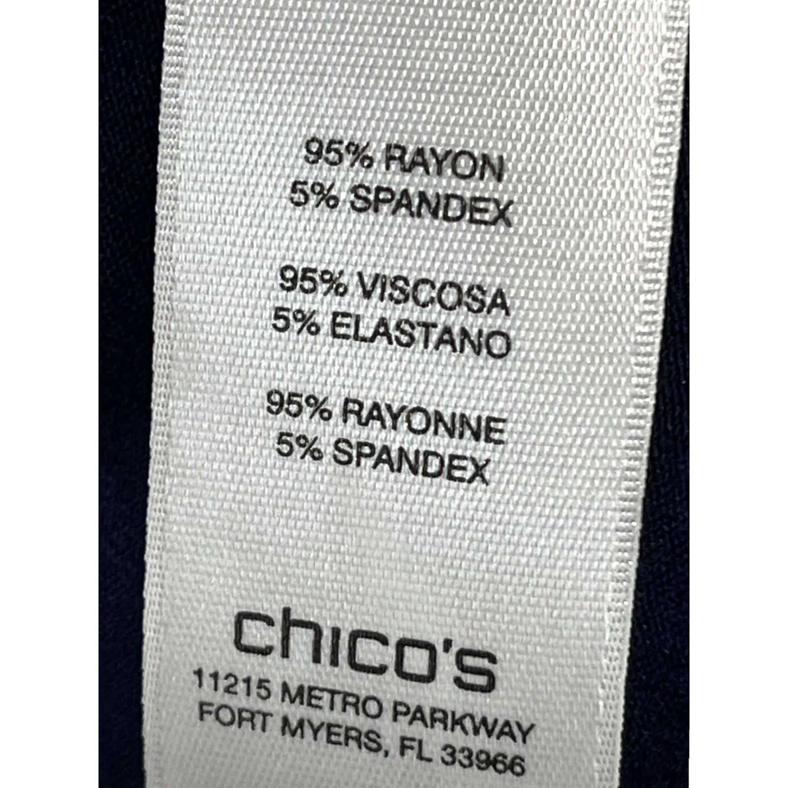 Vintage Chico's Studded Tunic Top Navy Blue Women's Casual Shirt Size 3 Size XS / US 0-2 / IT 36-38 - 7 Thumbnail
