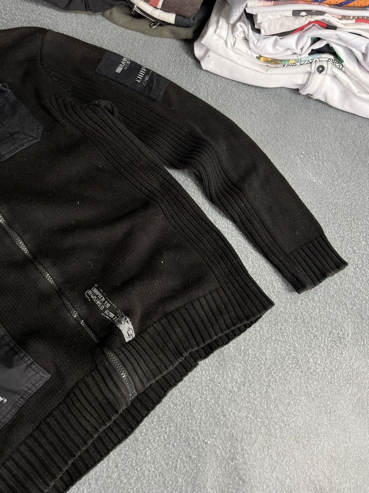 Japanese Brand Vintage 90's Japan Style Opium Milita ribbed Zip Sweater Y2K Size US XL / EU 56 / 4 - 4 Thumbnail