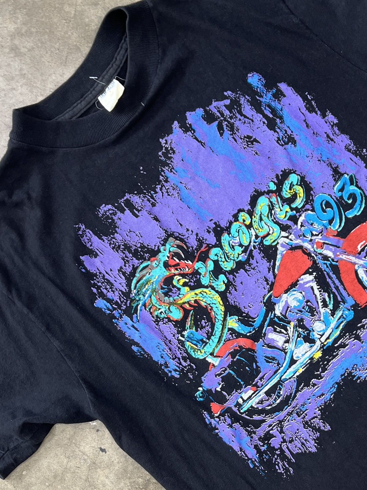 Harley Davidson Vintage 1993 Sturgis Black Hills Rally Art Motorcycle Tee XL Size US XL / EU 56 / 4 - 1 Thumbnail