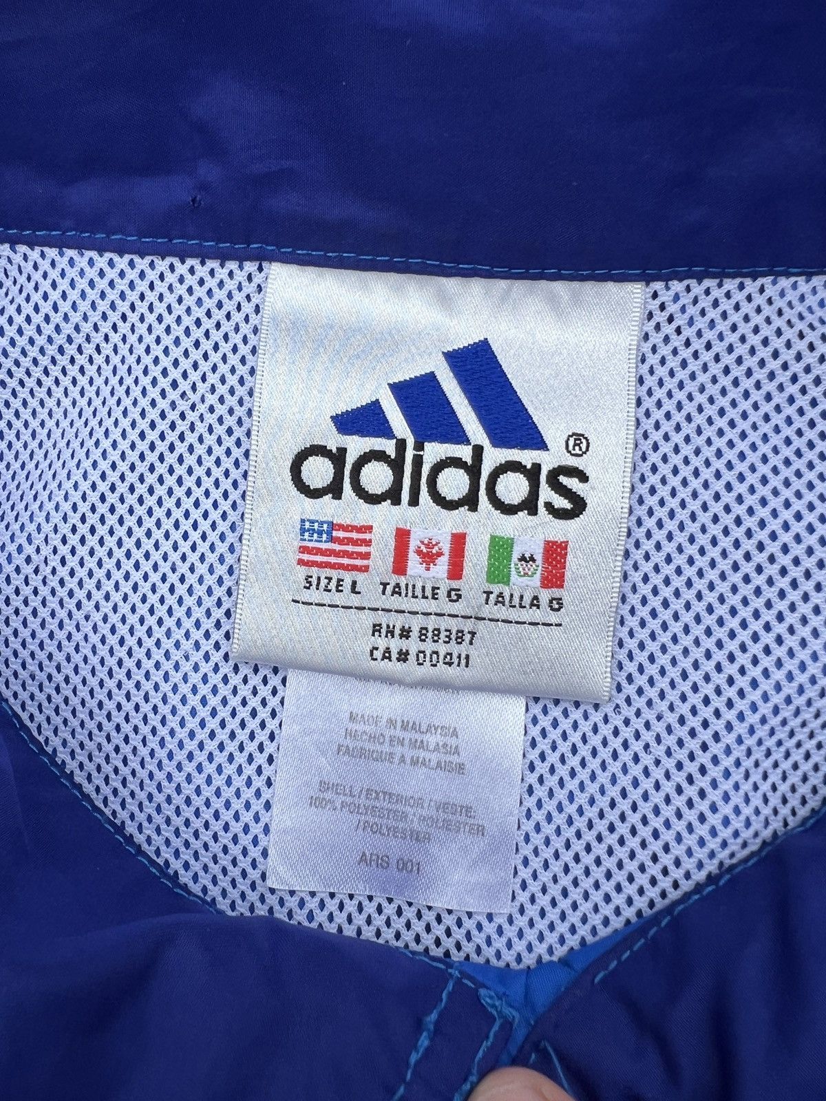 Adidas × Vintage Vintage Adidas Pullover Track Jacket Windbreaker Size US L / EU 52-54 / 3 - 3 Thumbnail