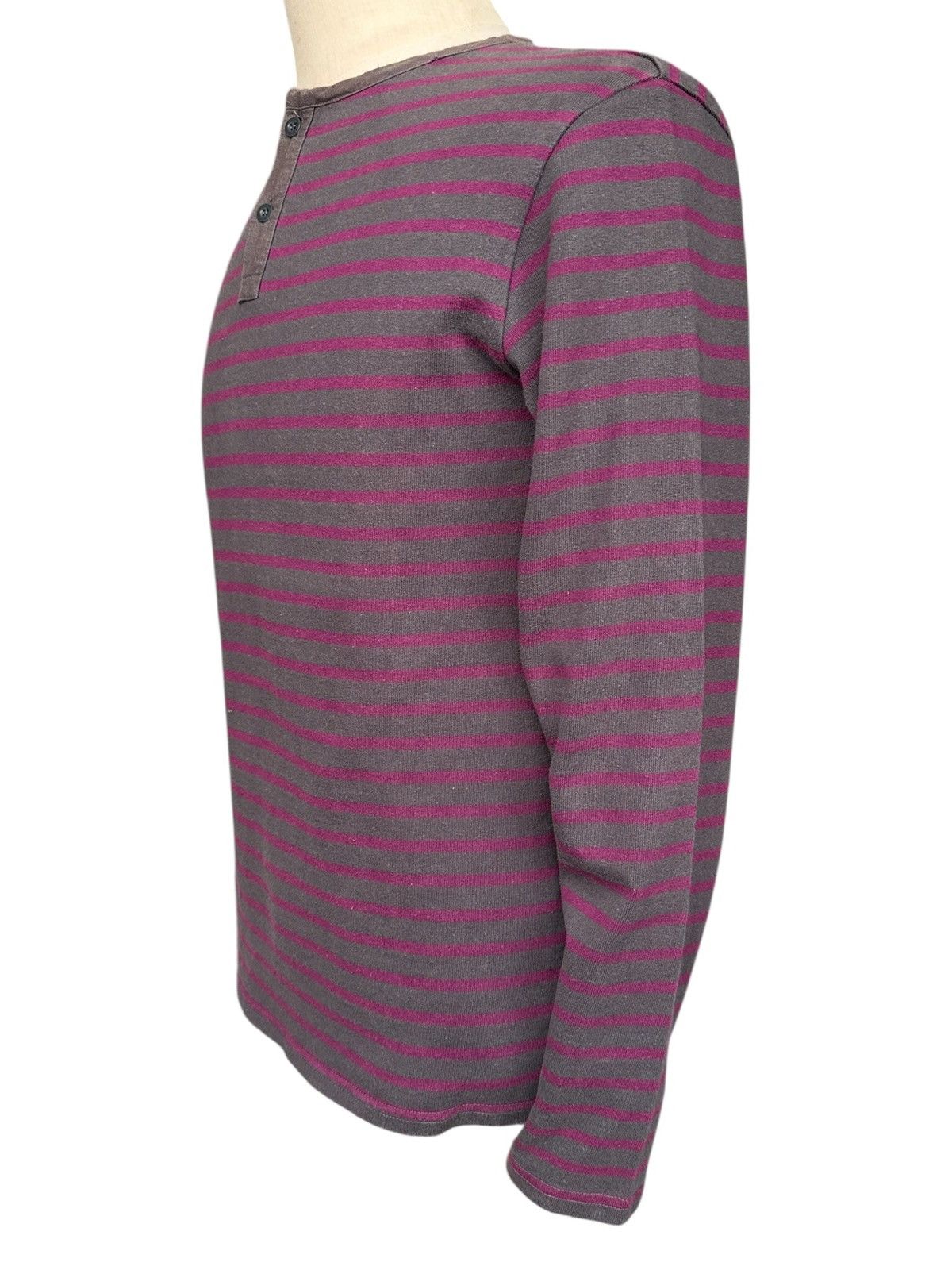 If Six Was Nine 00's Trans Continents - Striped Henley neck long sleeve Size US M / EU 48-50 / 2 - 6 Thumbnail