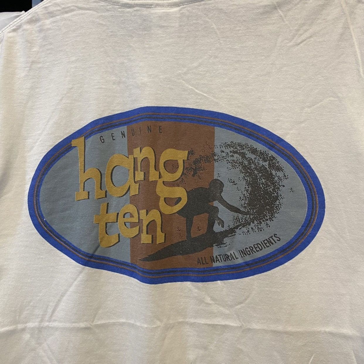 Hang Ten VINTAGE HANG TEN TEE HAWAII SURF ALL NATURAL Size US L / EU 52-54 / 3 - 5 Thumbnail