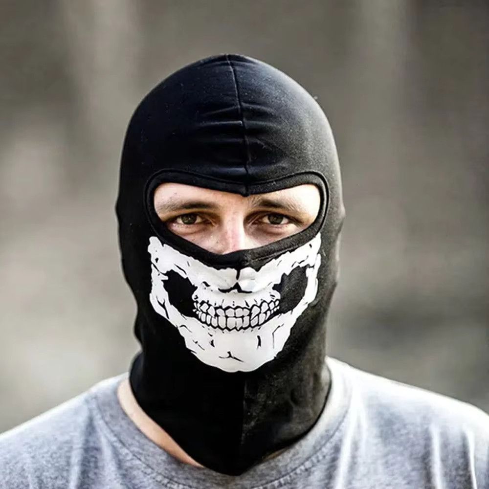 Other Halloween Skull Ghost Full Face Bike Size ONE SIZE - 3 Thumbnail