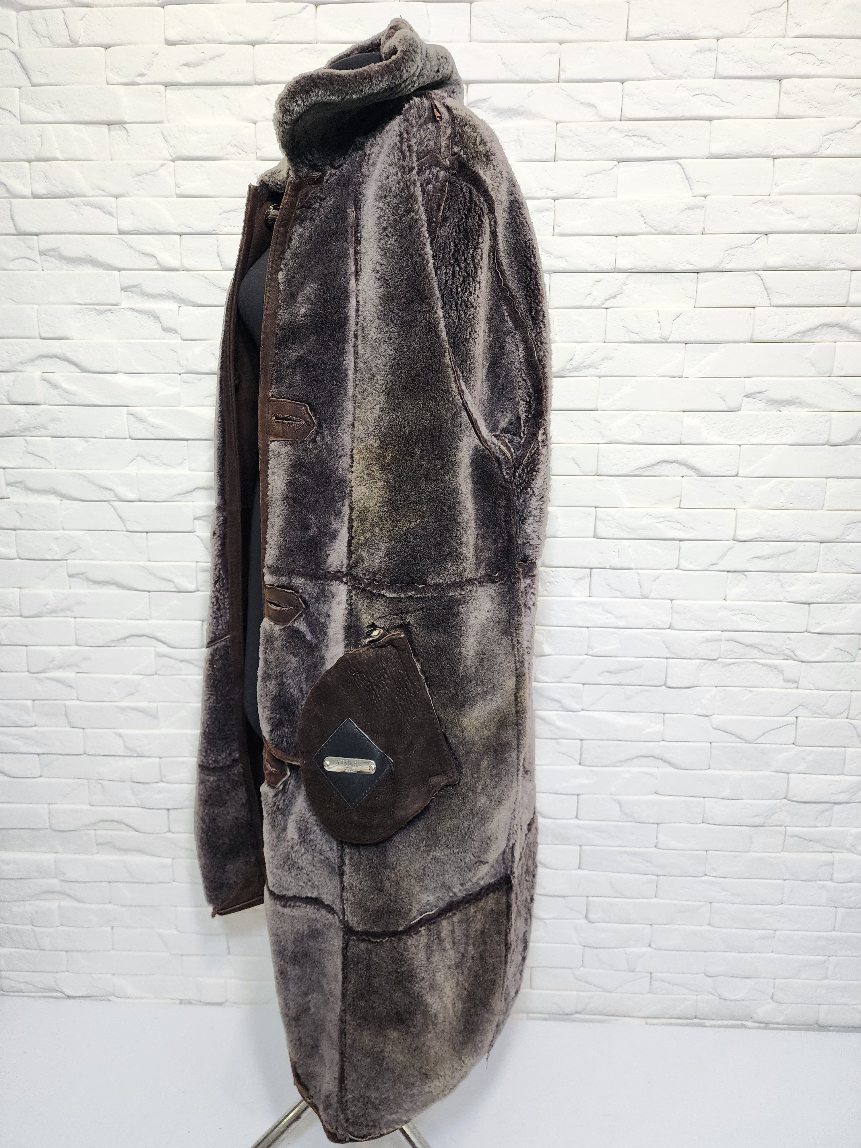 Genuine Leather Brown Sheepskin Coat: Women's Genuine Fur Winter Coat Size XL / US 12-14 / IT 48-50 - 9 Thumbnail