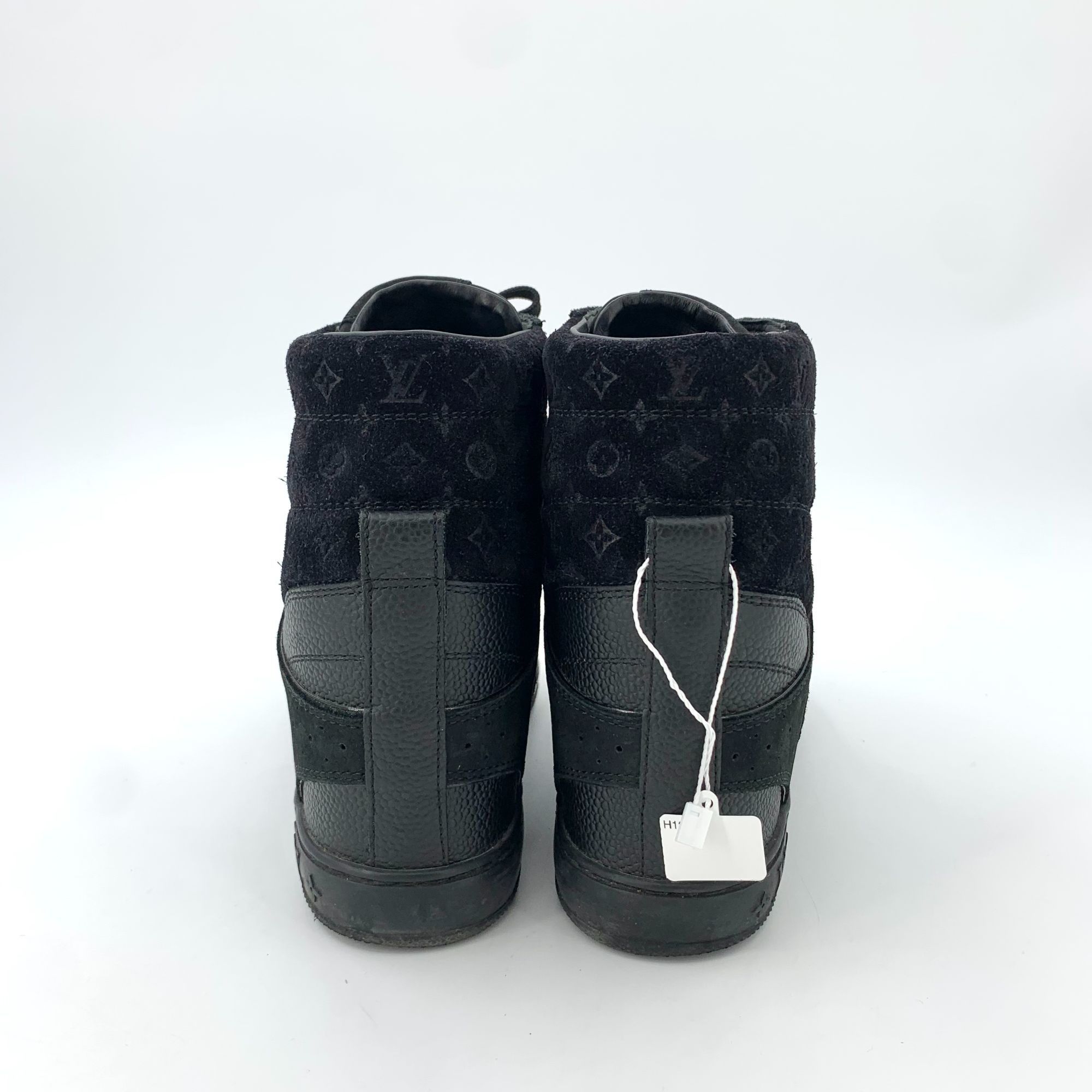 Louis Vuitton Louis Vuitton Black Leather & Suede High Top Sneakers With M Size US 6.5 / IT 36.5 - 4 Thumbnail