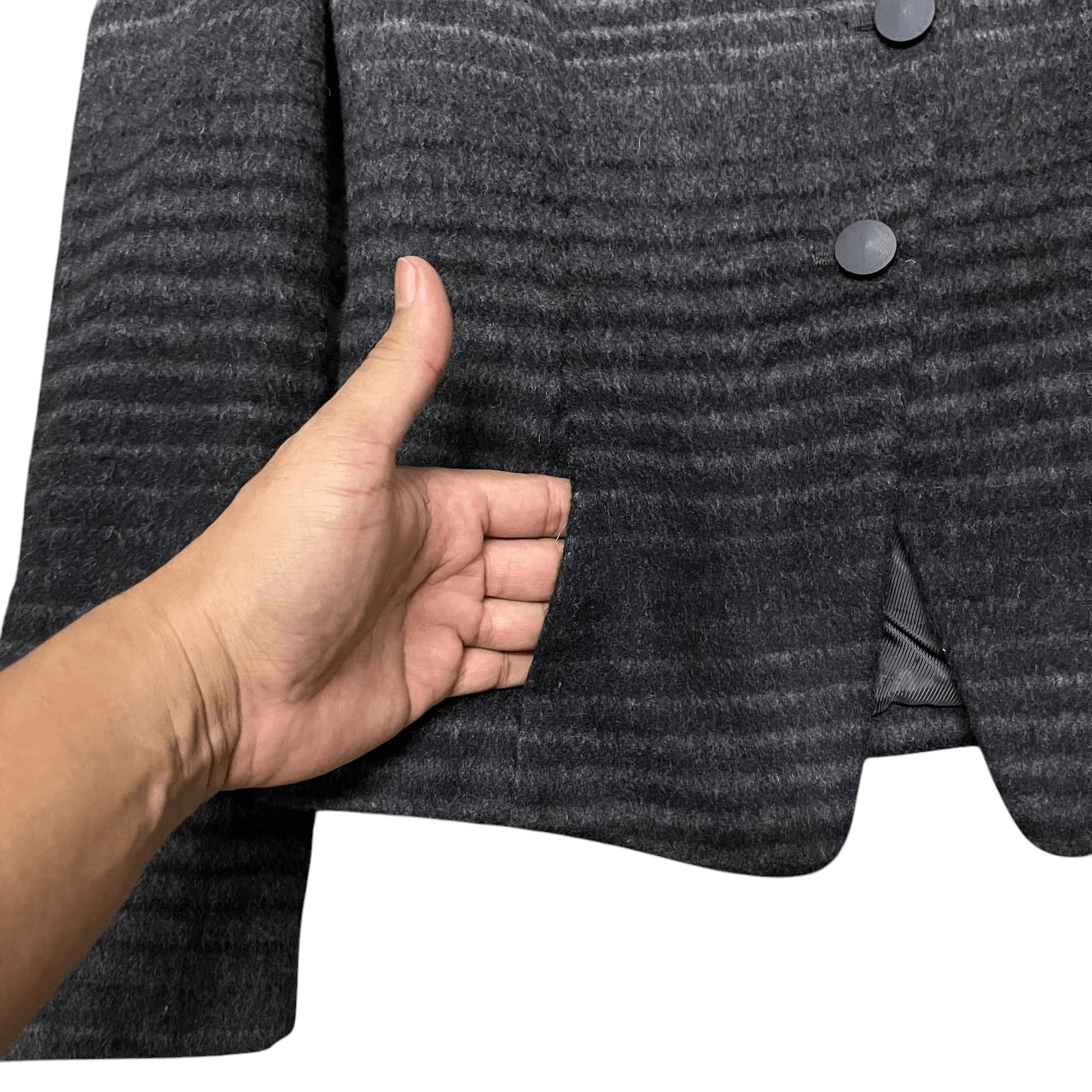 Emporio Armani Vintage Emporio Armani Wool Asymmetric Jacket Size S / US 4 / IT 40 - 5 Thumbnail