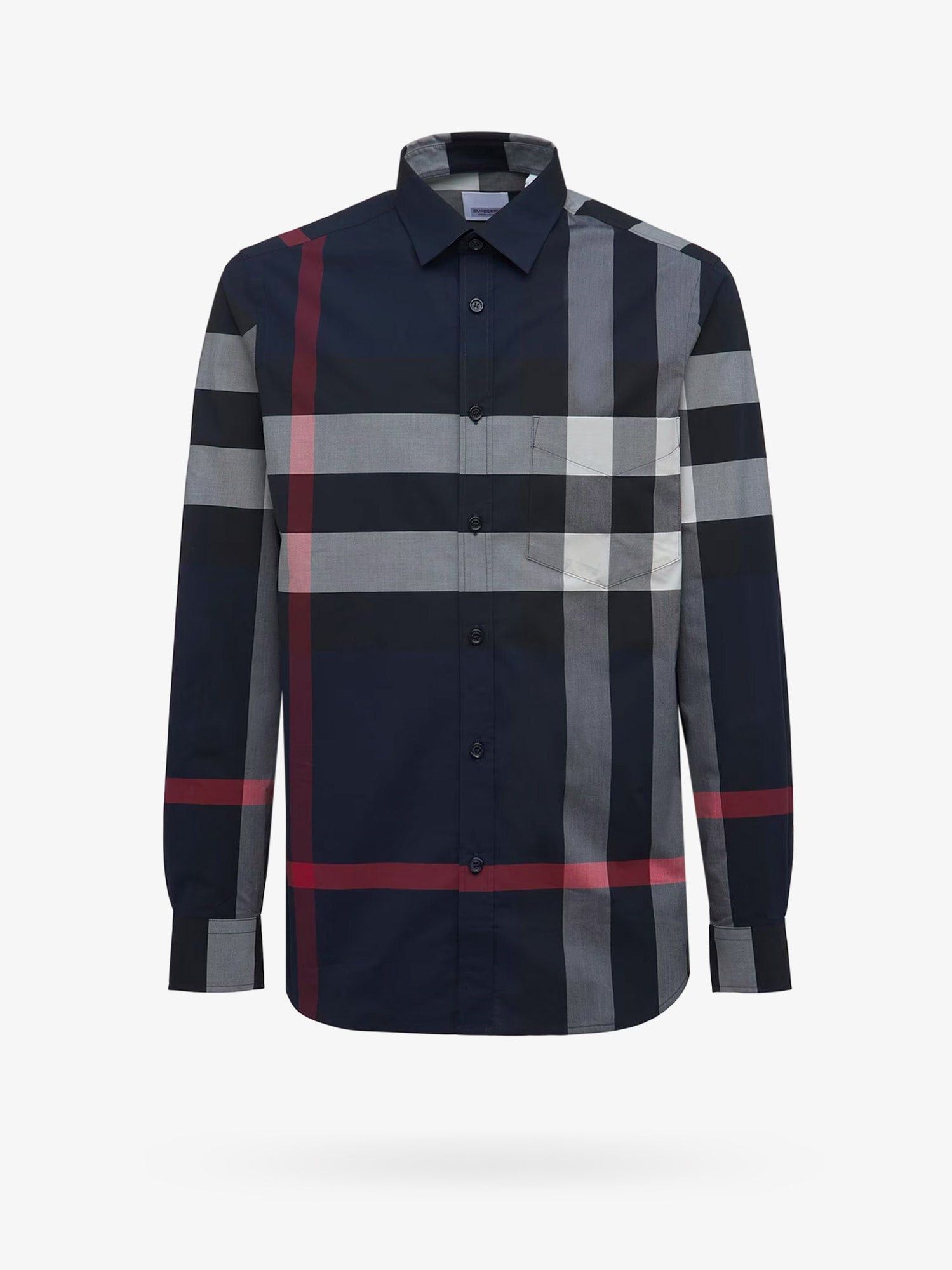 image of Burberry Shirt Man Blue Shirts, Men's (Size XL)