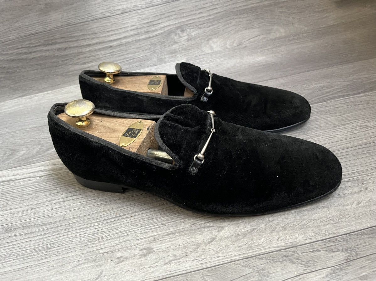 Gucci Gucci horsebit velvet black leather slip on loafers uk 9 Size US 10 / EU 43 - 6 Thumbnail