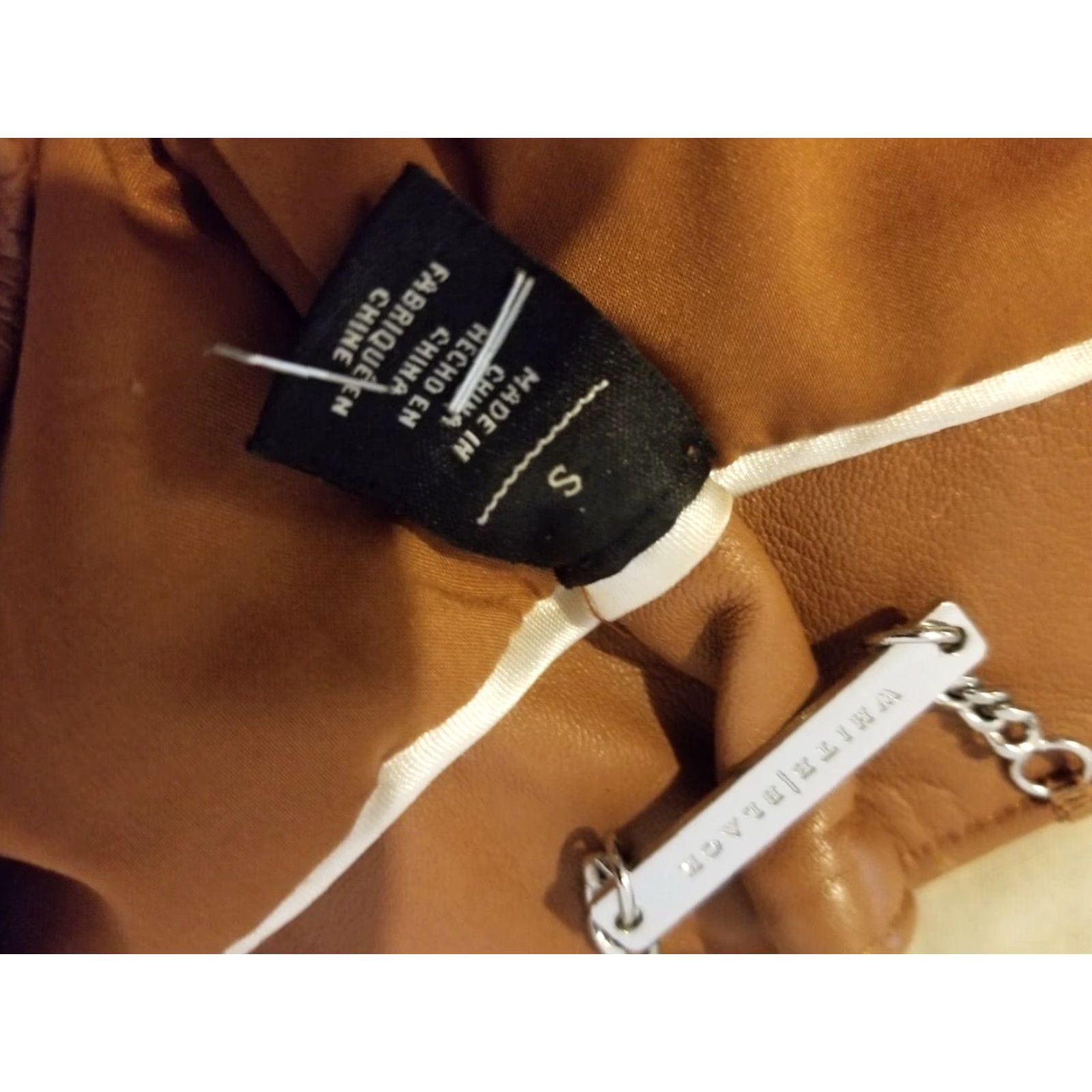White House Black Market Womens White House Black Market Leather Jacket S Small Brown Shirt? Size S / US 4 / IT 40 - 7 Thumbnail