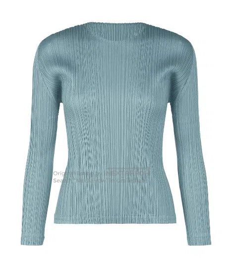 Issey Miyake Issey Miyake Gray-Blue Long Sleeve Size L / US 10 / IT 46 - 1 Thumbnail