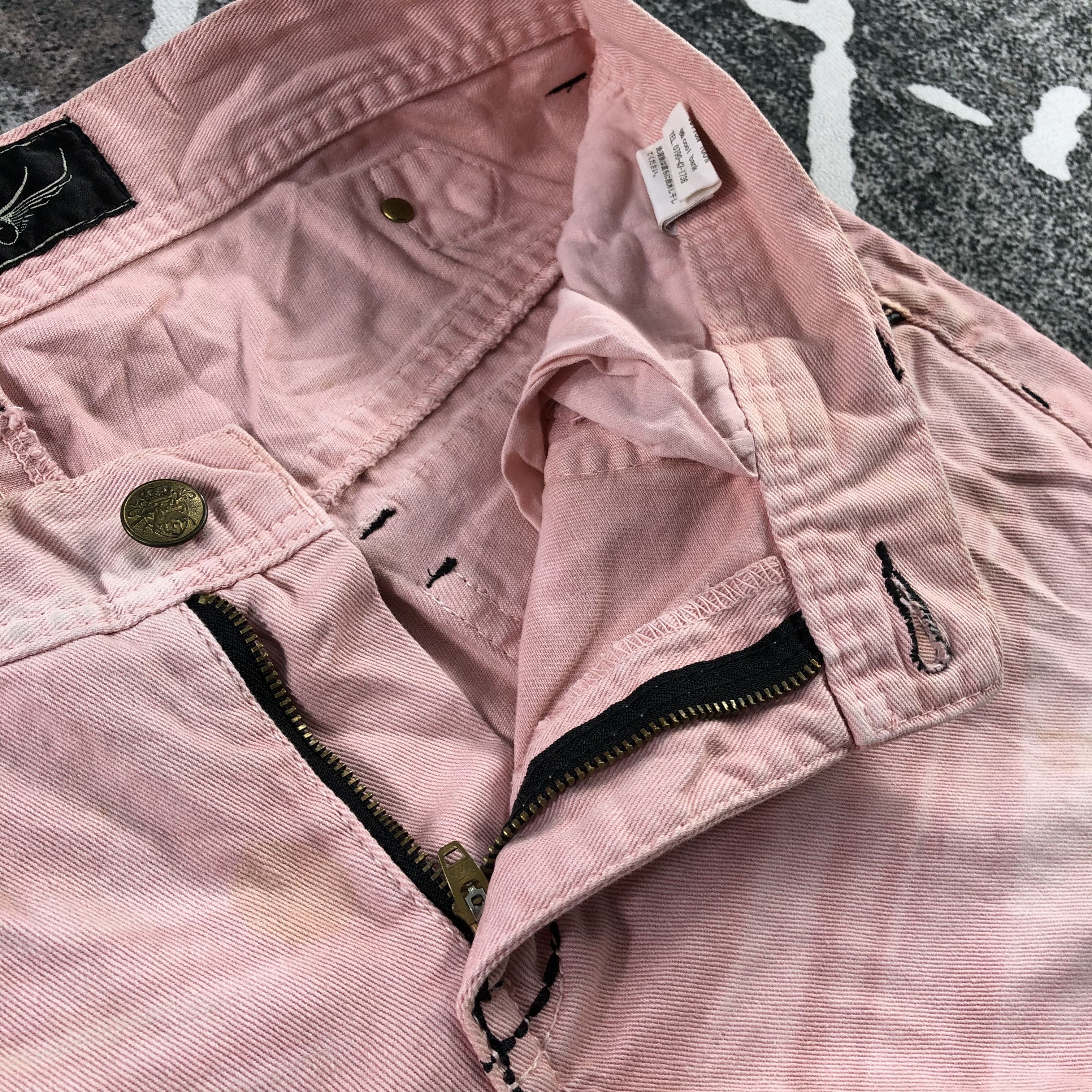 Japanese Brand Juke Box Jeans Faded Pink Denim KJ1295 Size US 32 / EU 48 - 7 Thumbnail