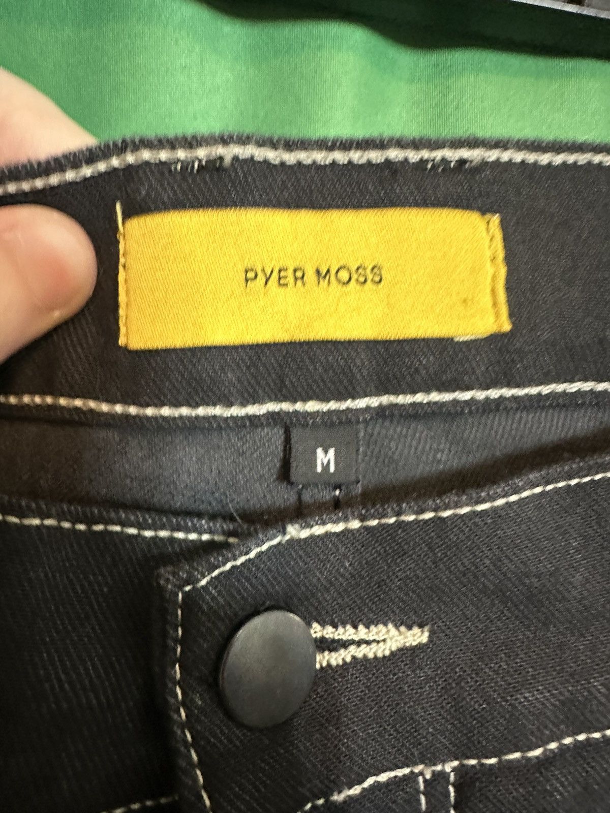 Pyer Moss Black logo embroidered contrast stitch denim jeans NWT Size US 31 - 9 Thumbnail