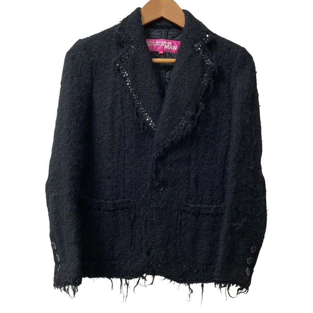 Junya Watanabe Junya Watanabe Comme des Garçons JUNYA WATANABE MAN PINK Tweed Jacket Textile Outerwear UP-J024 DUTY FREE for USA Size ONE SIZE - 1 Thumbnail