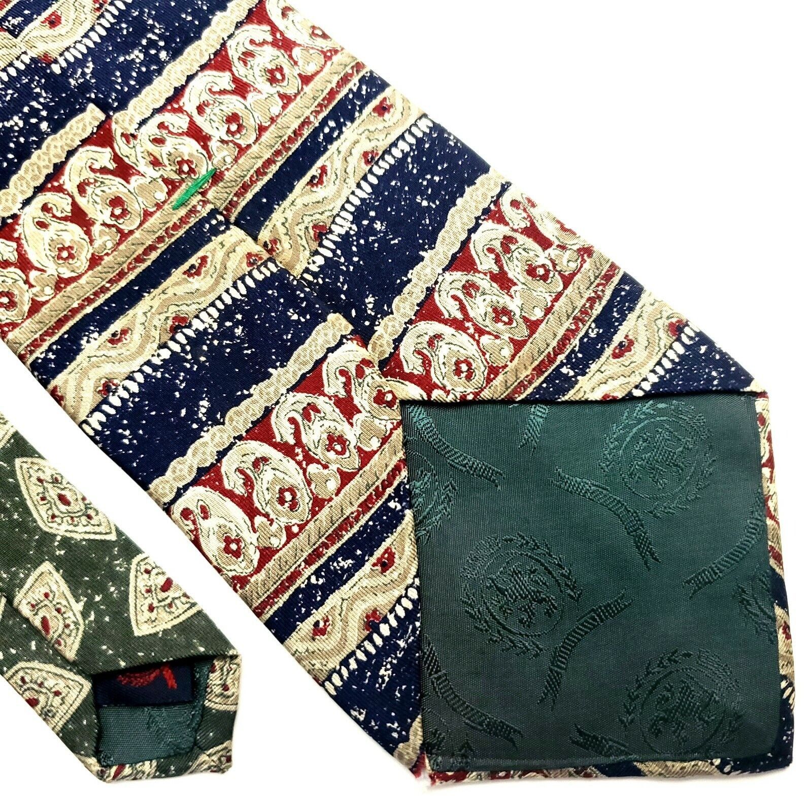 Tommy Hilfiger Tommy Hilfiger Blue Red Green Two Tone Silk Tie Wide Size ONE SIZE - 5 Thumbnail