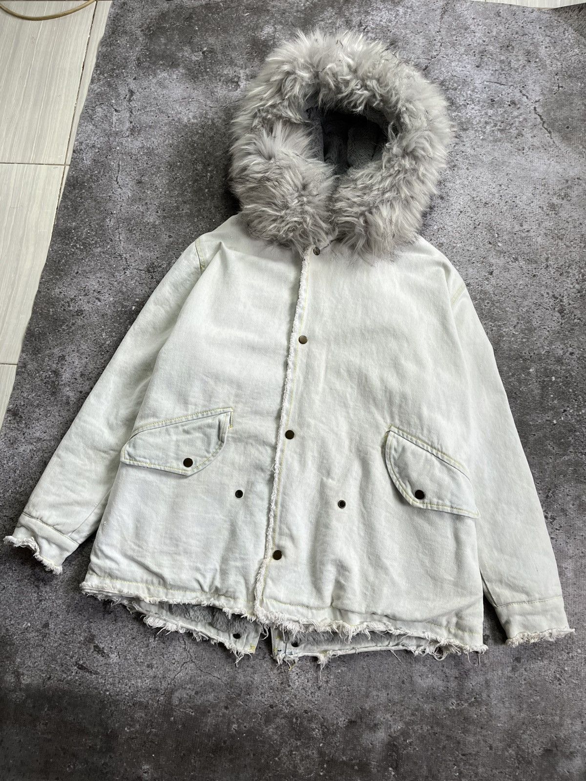 MR & MRS ITALY Vtg Mr & Mrs Italy - Fur Hoodie Denim Jacket Size US L / EU 52-54 / 3 - 3 Thumbnail