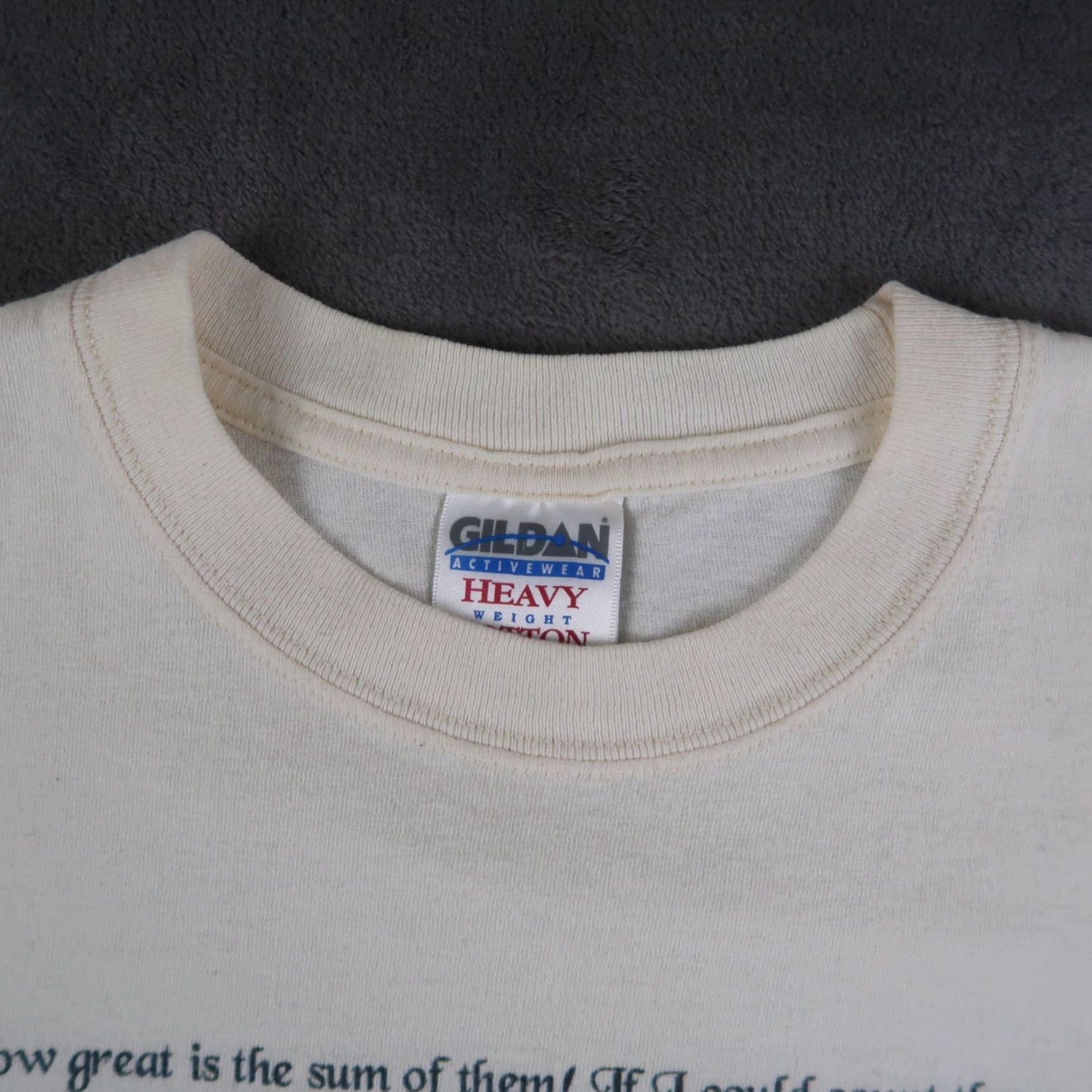 Vintage VINTAGE 2000s Y2K Jessie Willcox Smith Art T Shirt Mens M White Psalm 139:17 Graphic Print Size US M / EU 48-50 / 2 - 6 Thumbnail