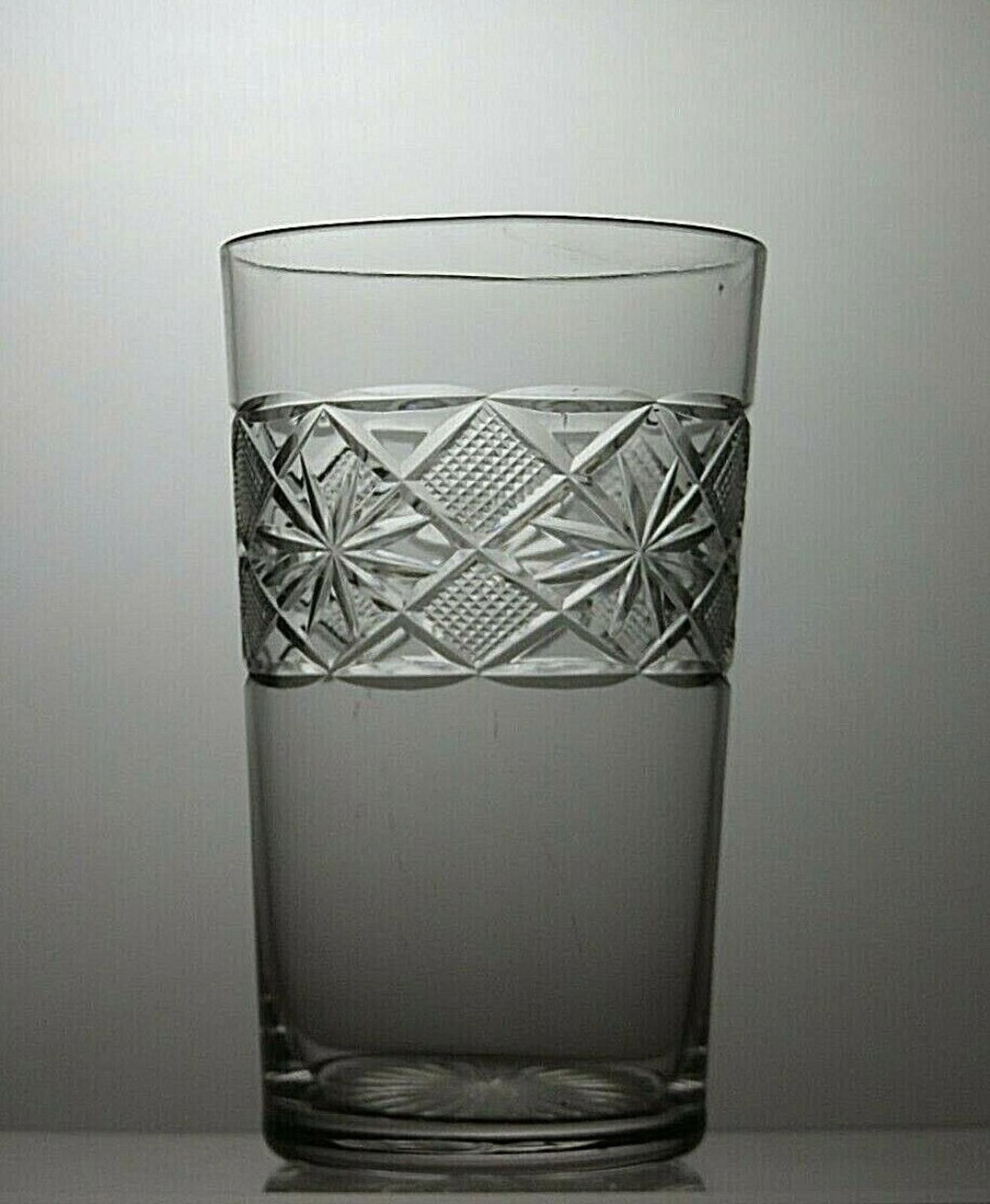The Unbranded Brand Lead Crystal Hand Cut Glass Set Of 3 Tumblers 4 1/2" Size ONE SIZE - 5 Thumbnail