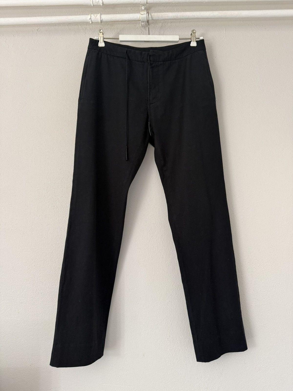 Maison Margiela Minimal Black Tailored Trousers with Drawstring Waist Size US 30 / EU 46 - 1 Thumbnail