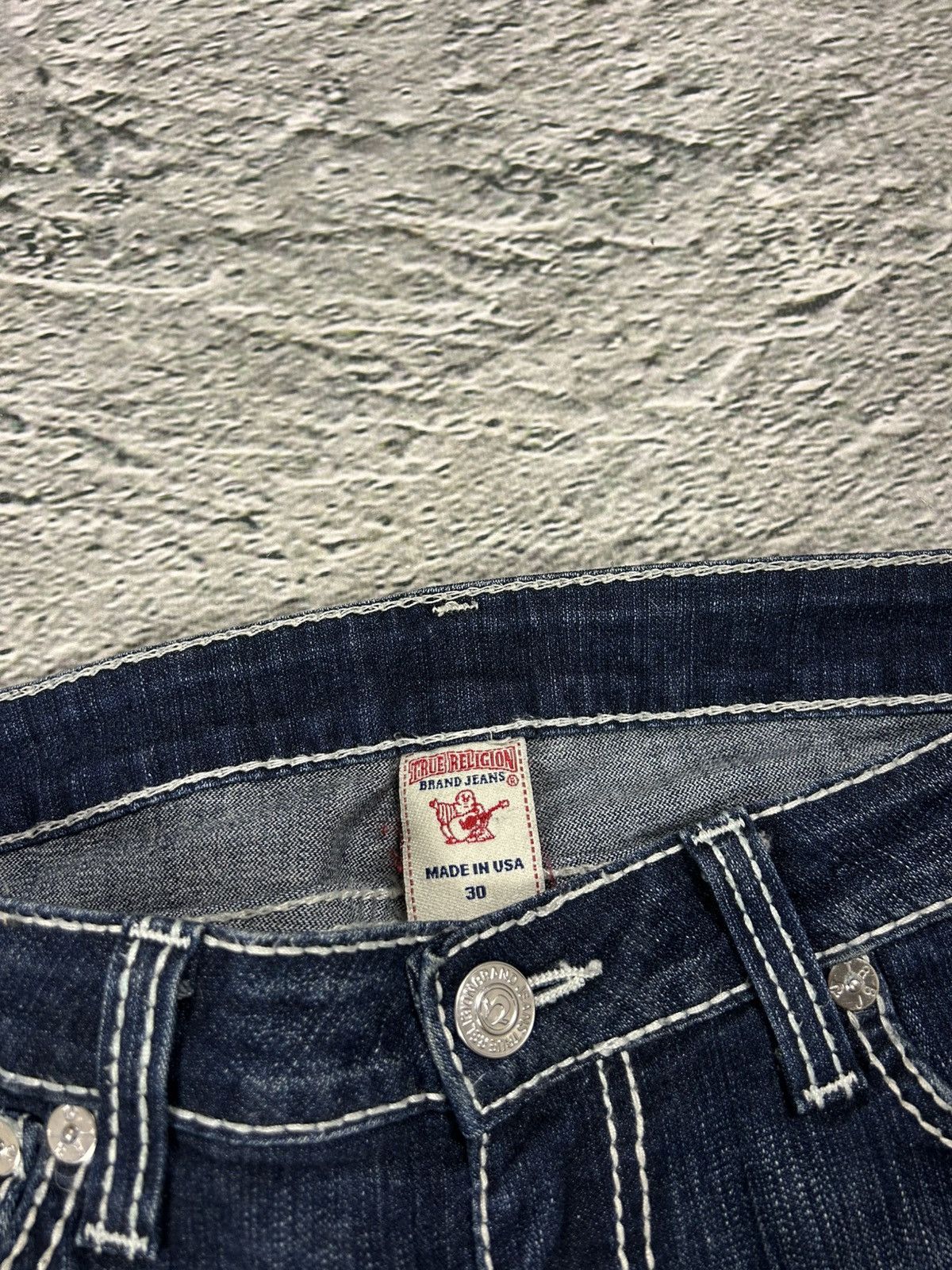True Religion True Religion jeans flared vintage navy blue Billy white Size 30" / US 8 / IT 44 - 8 Thumbnail