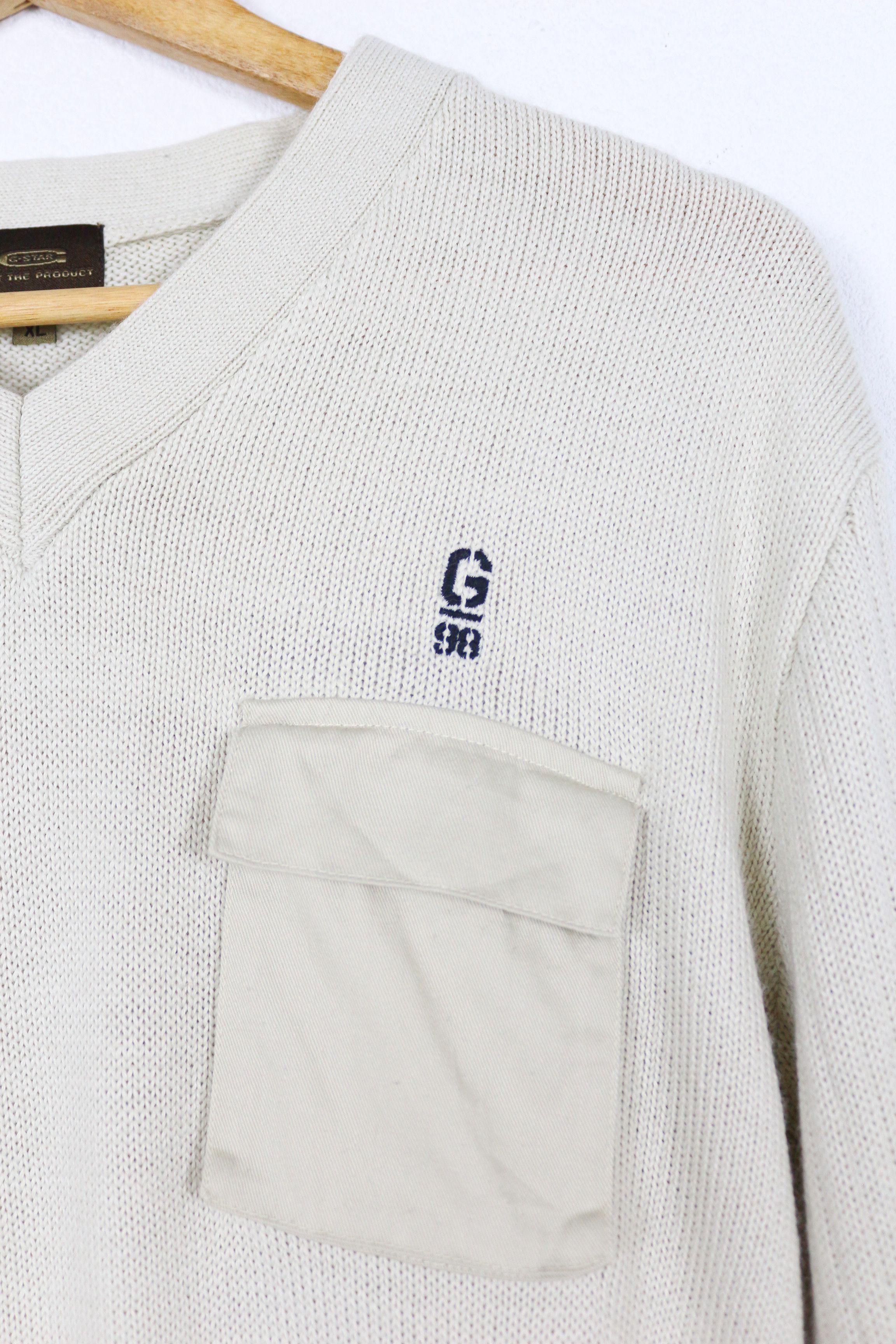 G-Star G Star Raw Logo Wool Knit Cargo Pocket Sweat Y2K NZ Size US L / EU 52-54 / 3 - 2 Thumbnail