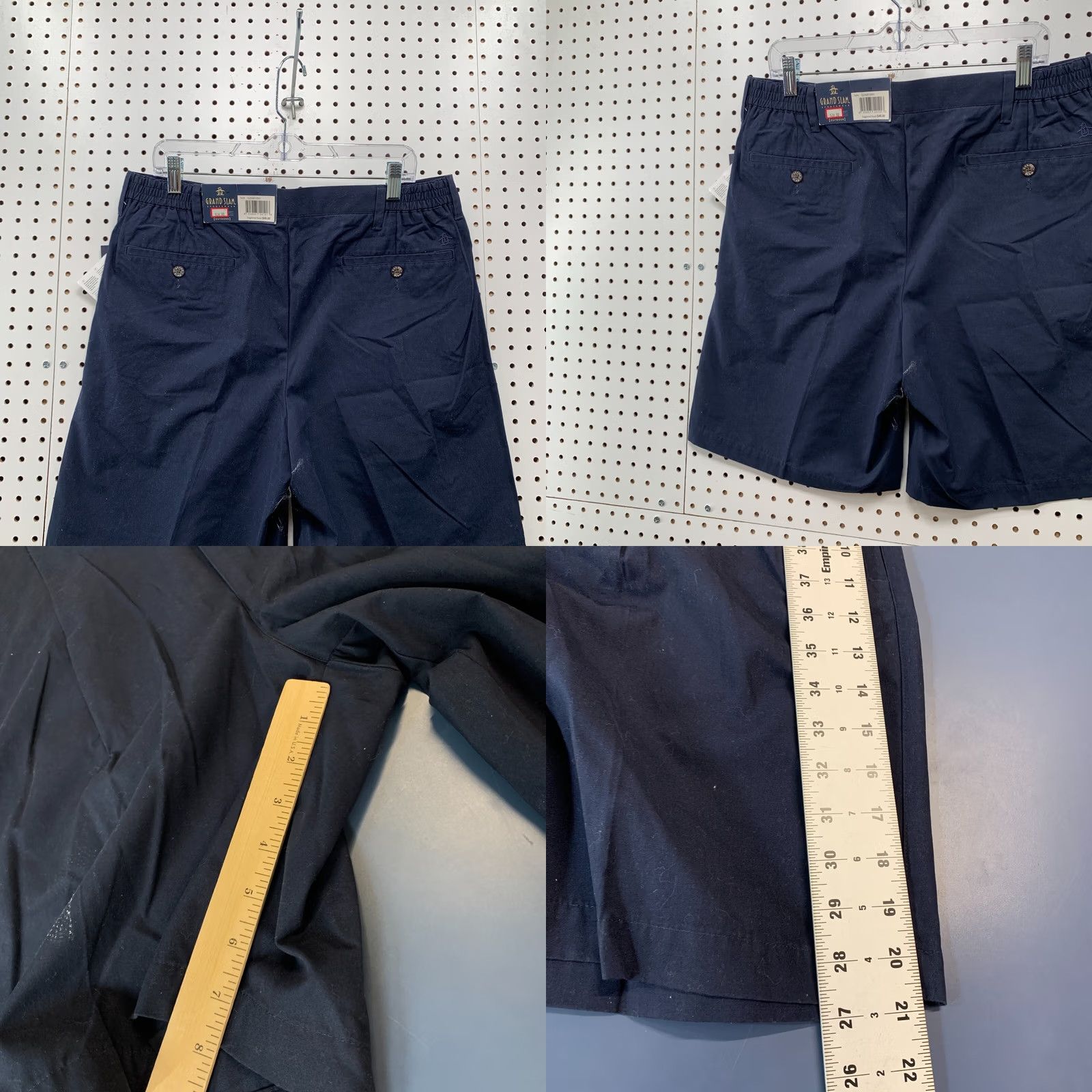 Vintage Grand Slam CHino Shorts Mens Size 36x8 Navy Blue Casual TEFLON NWT Size US 36 / EU 52 - 8 Thumbnail