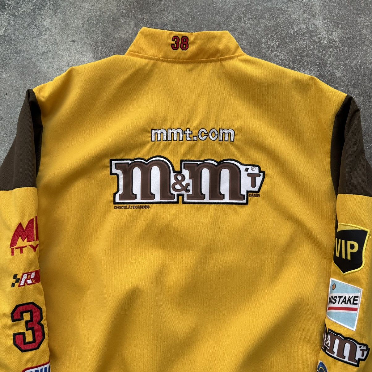 Vintage M&M Multi Logo Y2K Racing Light Bomber Jacket Size XL / US 12-14 / IT 48-50 - 10 Thumbnail