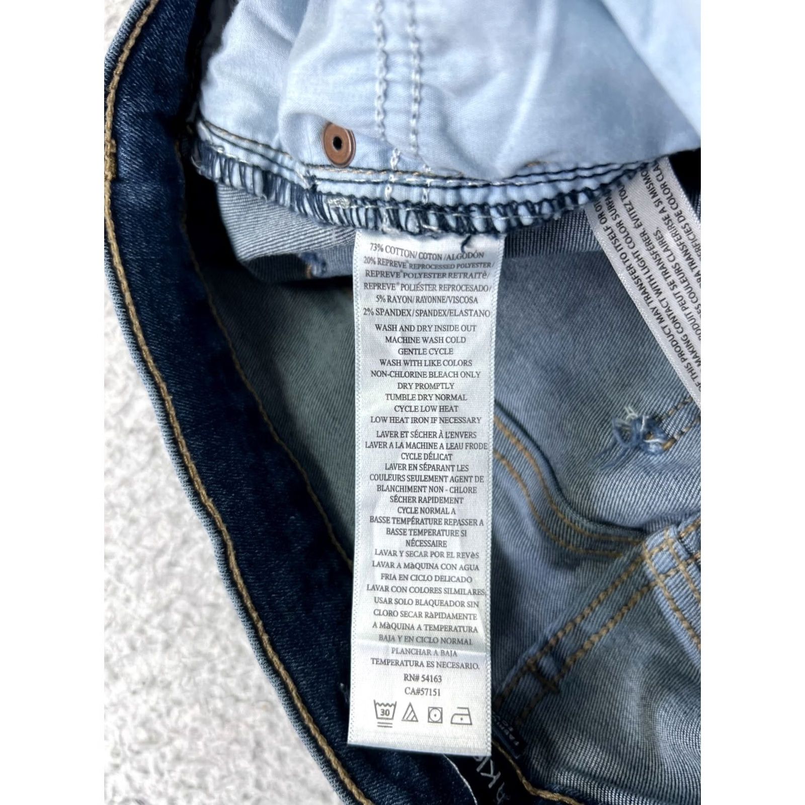Calvin Klein Calvin Klein Jeans Women's Juniors 8 Blue Bootcut Distressed Denim High Rise Cotton 25x28 Size 30" / US 8 / IT 44 - 7 Thumbnail