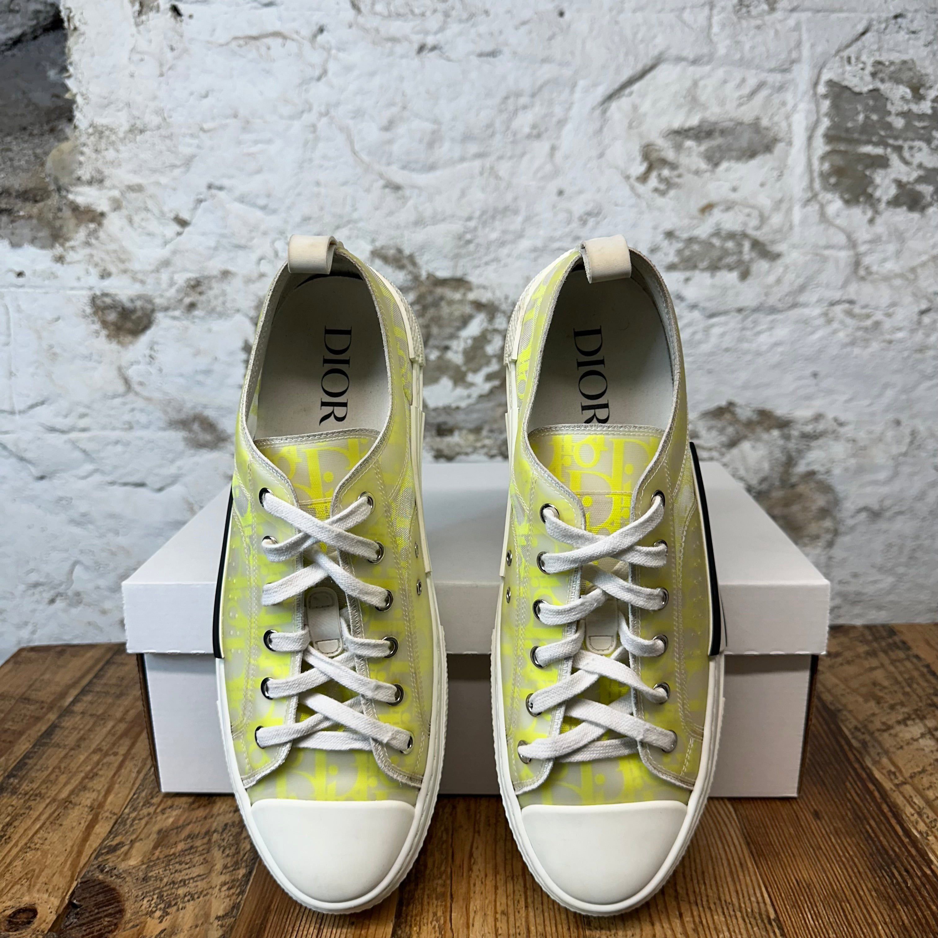 Dior Dior B23 Low Yellow Oblique White Sneaker Sz 10 (43) Size US 10 / EU 43 - 3 Thumbnail