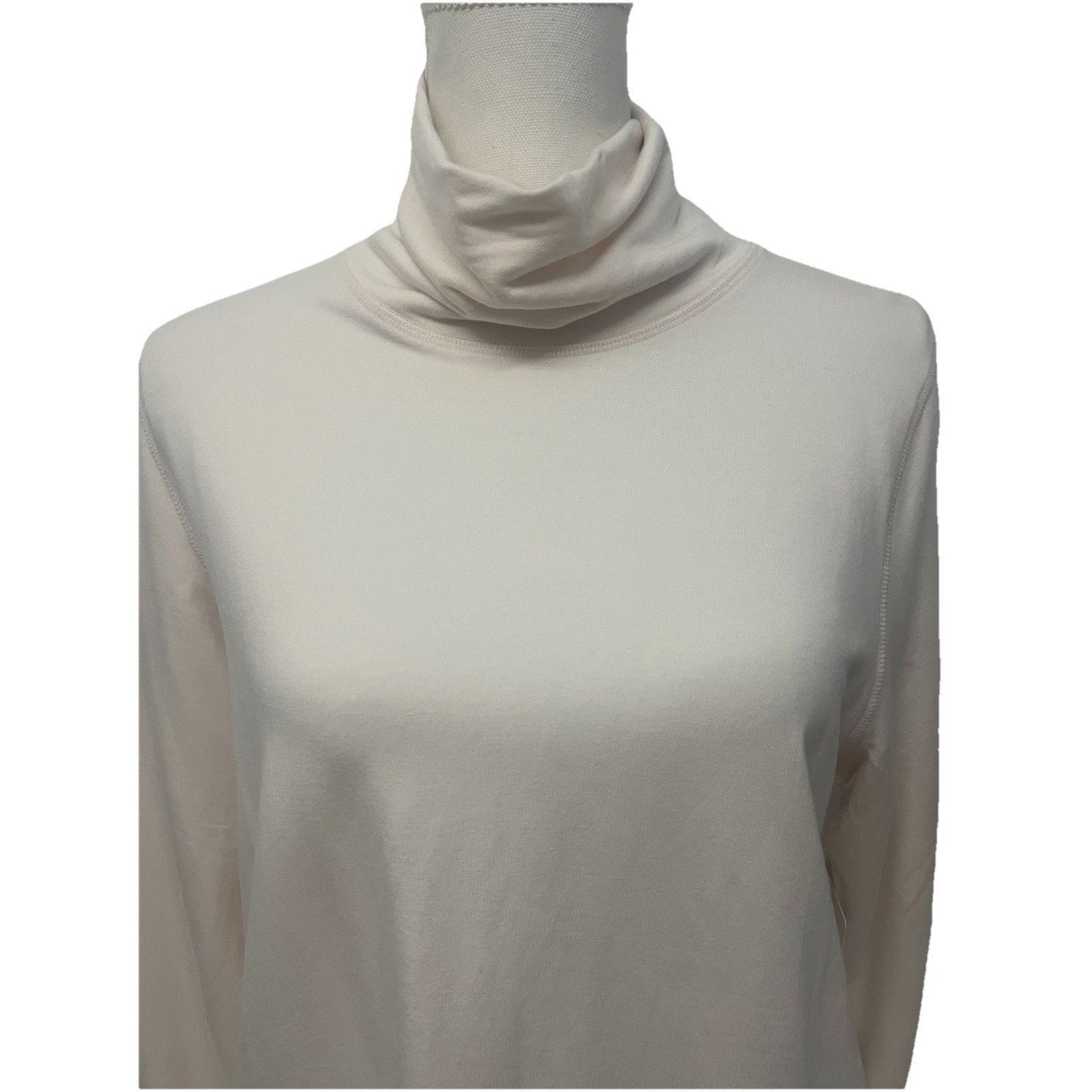 Athleta Athleta Cream Cropper Funnel Neck Nirvana Top Shirt MT New Size M / US 6-8 / IT 42-44 - 7 Thumbnail