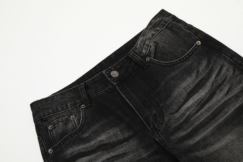 Jean American retro high street washed whiskered jeans for men Size US 32 / EU 48 - 3 Thumbnail