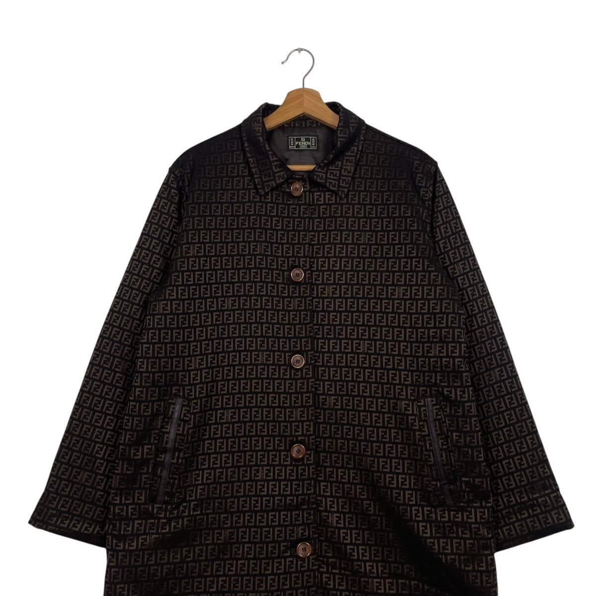Fendi Vintage Fendi Zucca Monogram Trenchcoat Size M / US 6-8 / IT 42-44 - 3 Thumbnail